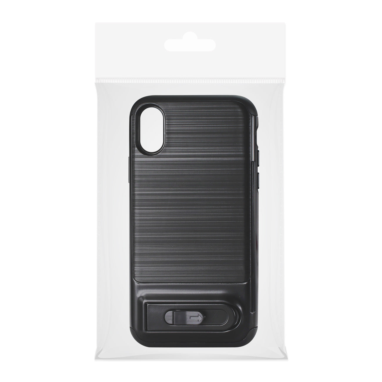 Wallet Case Semi-Automatic Card Holding Apple iPhone X Black Color