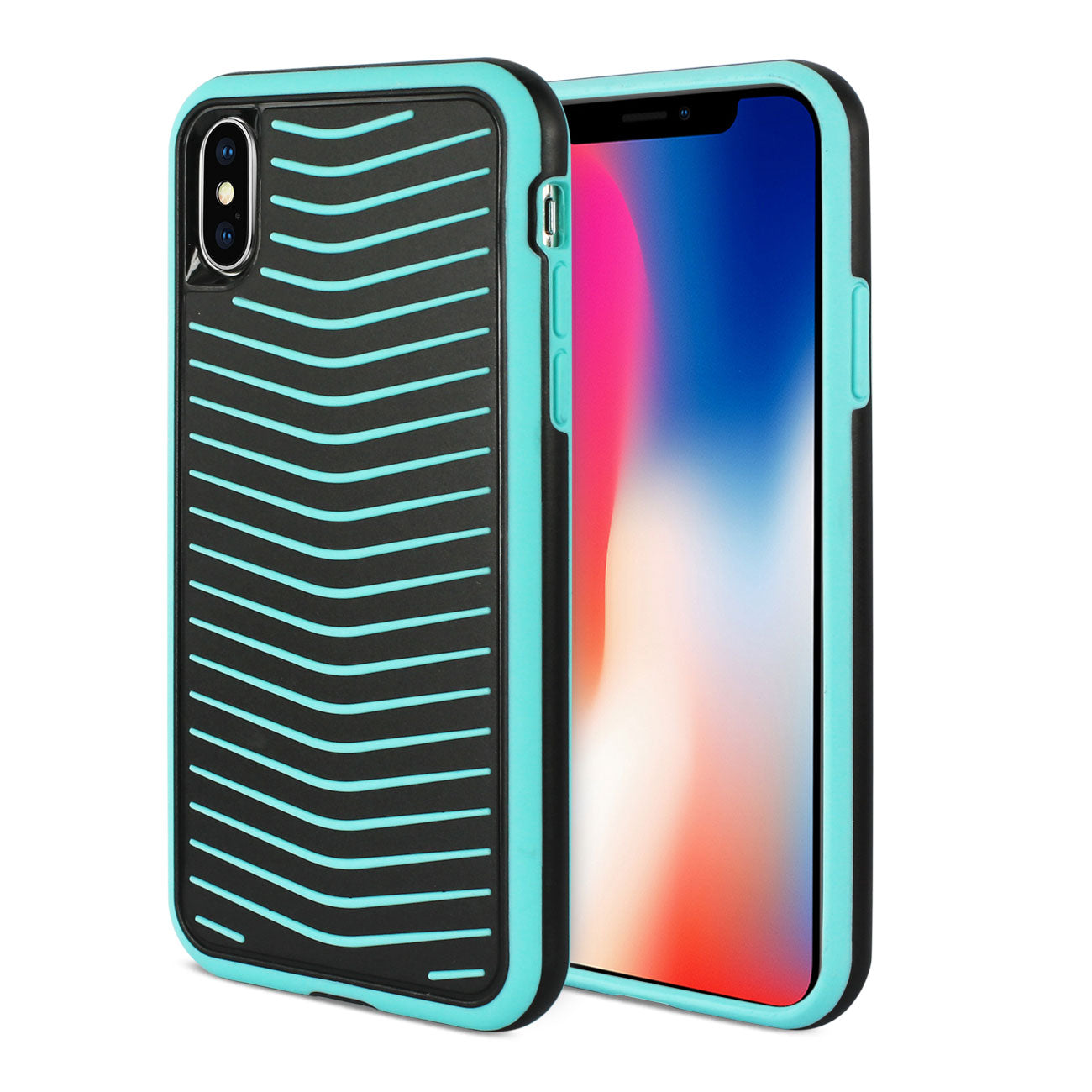 iPhone X Grip Case Multi Layer Protection Cover In Black And Blue