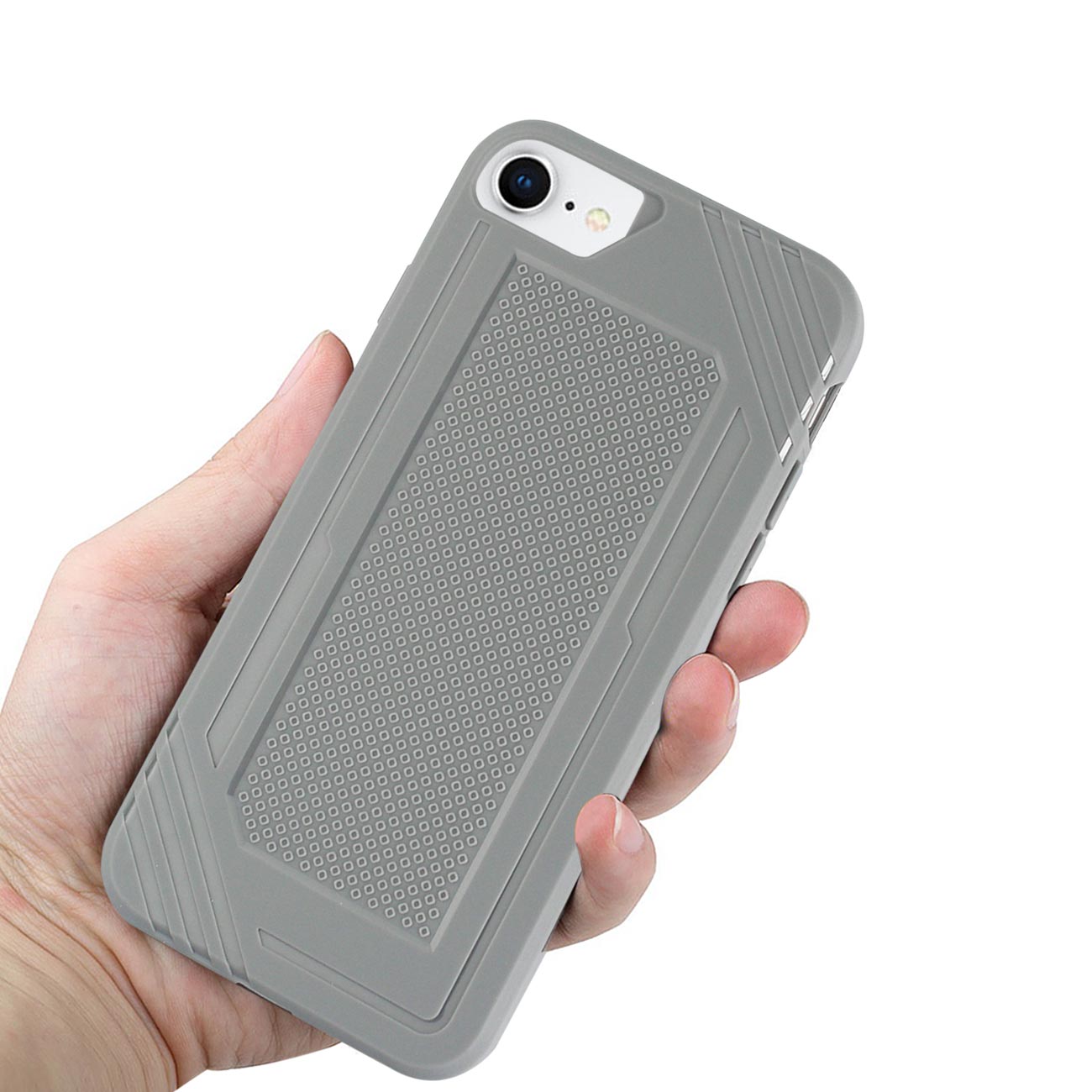 Case Armor Bumper TPU Soft Strong Rubber Slim-Fit Flexible Anti-Slip Grip iPhone 7/8/SE2 Gray Color
