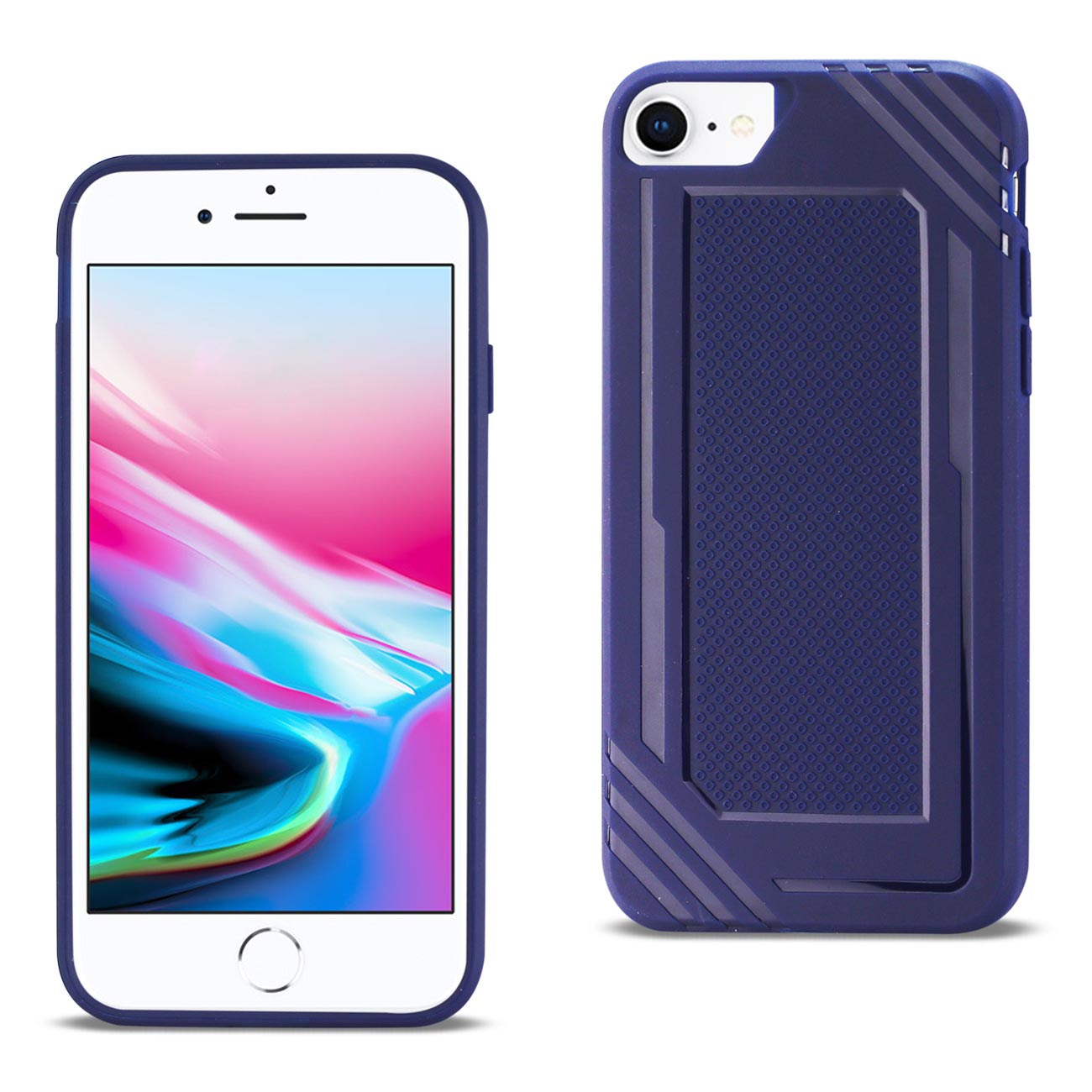Case Armor Bumper TPU Soft Strong Rubber Slim-Fit Flexible Anti-Slip Grip iPhone 7/8/SE2 Navy Color