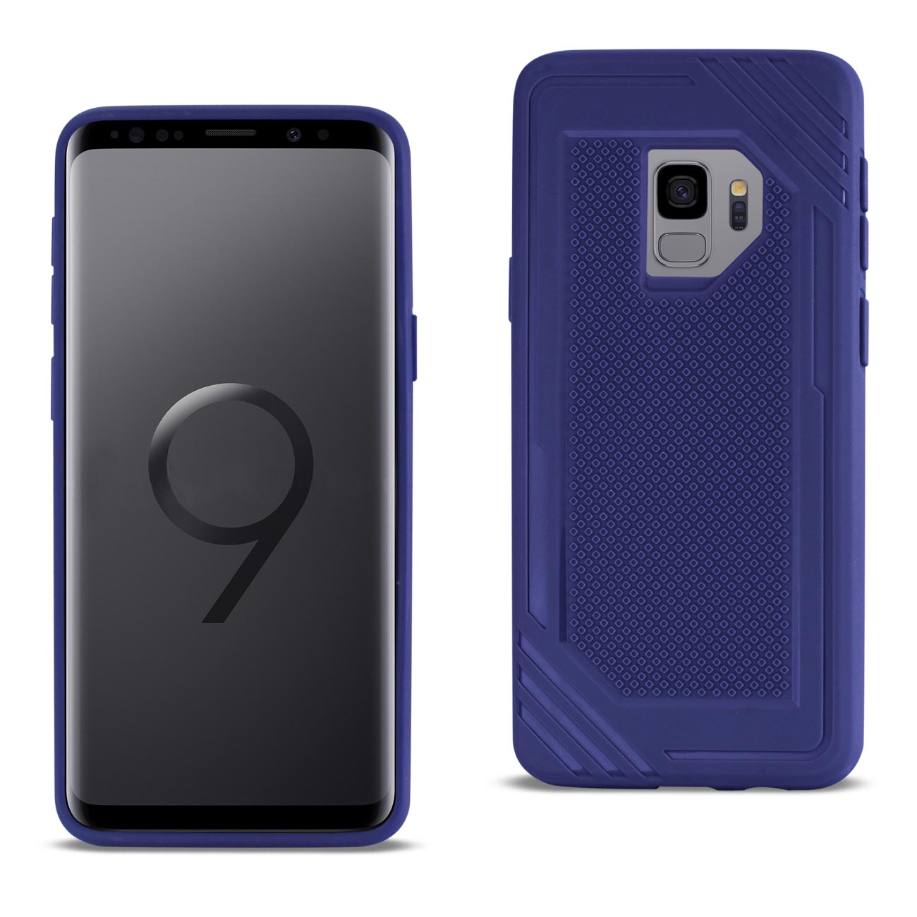 Case Bumper Soft TPU Rubber Slim-Fit Anti-Slip Grip Samsung Galaxy S9 Navy Color