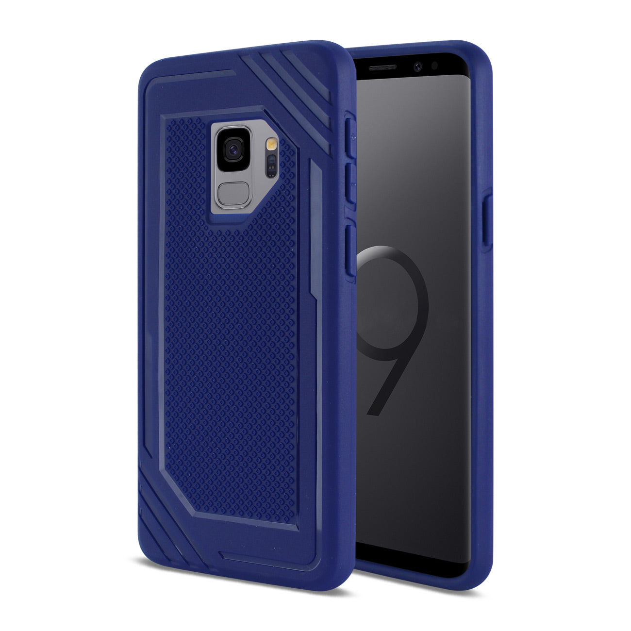 Case Bumper Soft TPU Rubber Slim-Fit Anti-Slip Grip Samsung Galaxy S9 Navy Color