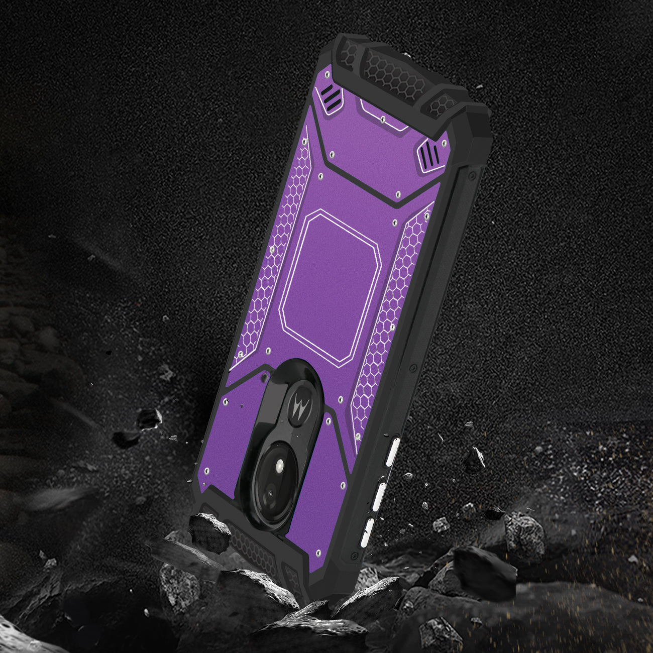 MOTOROLA MOTO G7 Power Metallic Front Cover Case In Purple