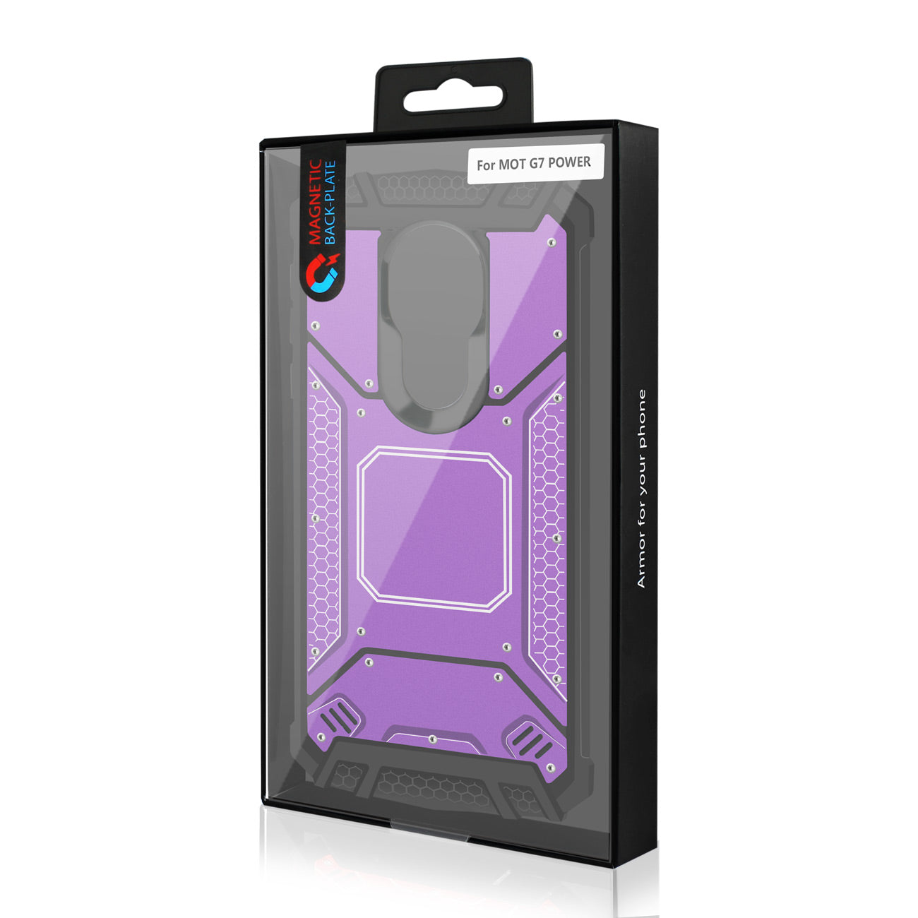 MOTOROLA MOTO G7 Power Metallic Front Cover Case In Purple