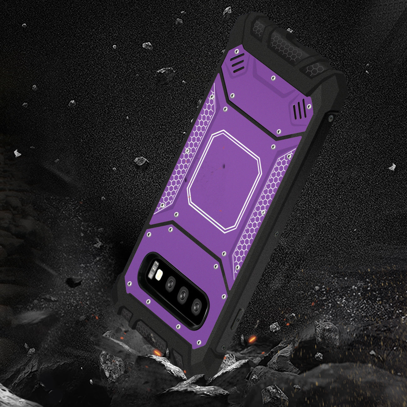 Case Front Cover Metallic Samsung S10 Purple Color
