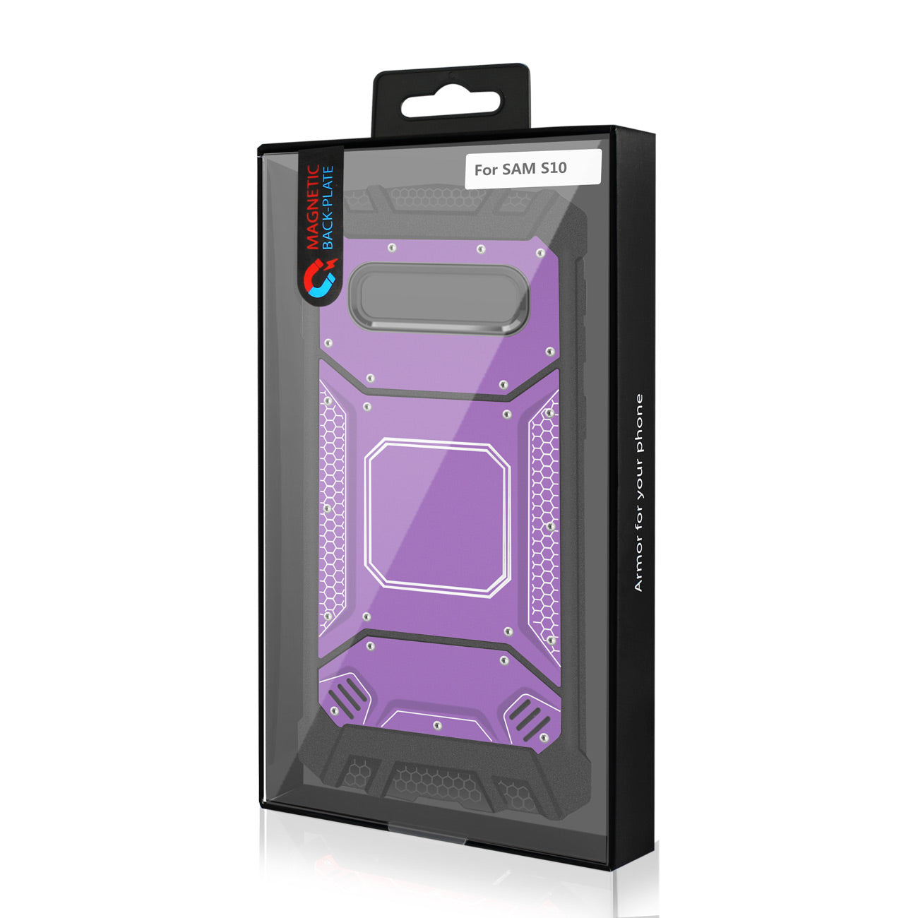 Case Front Cover Metallic Samsung S10 Purple Color