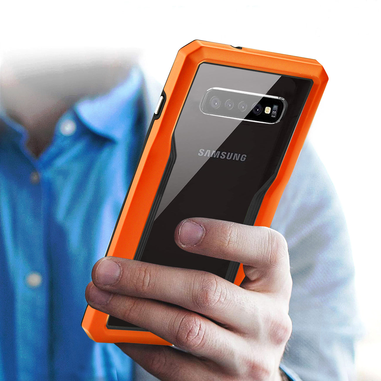 Cover Protective Samsung Galaxy S10 Orange Color