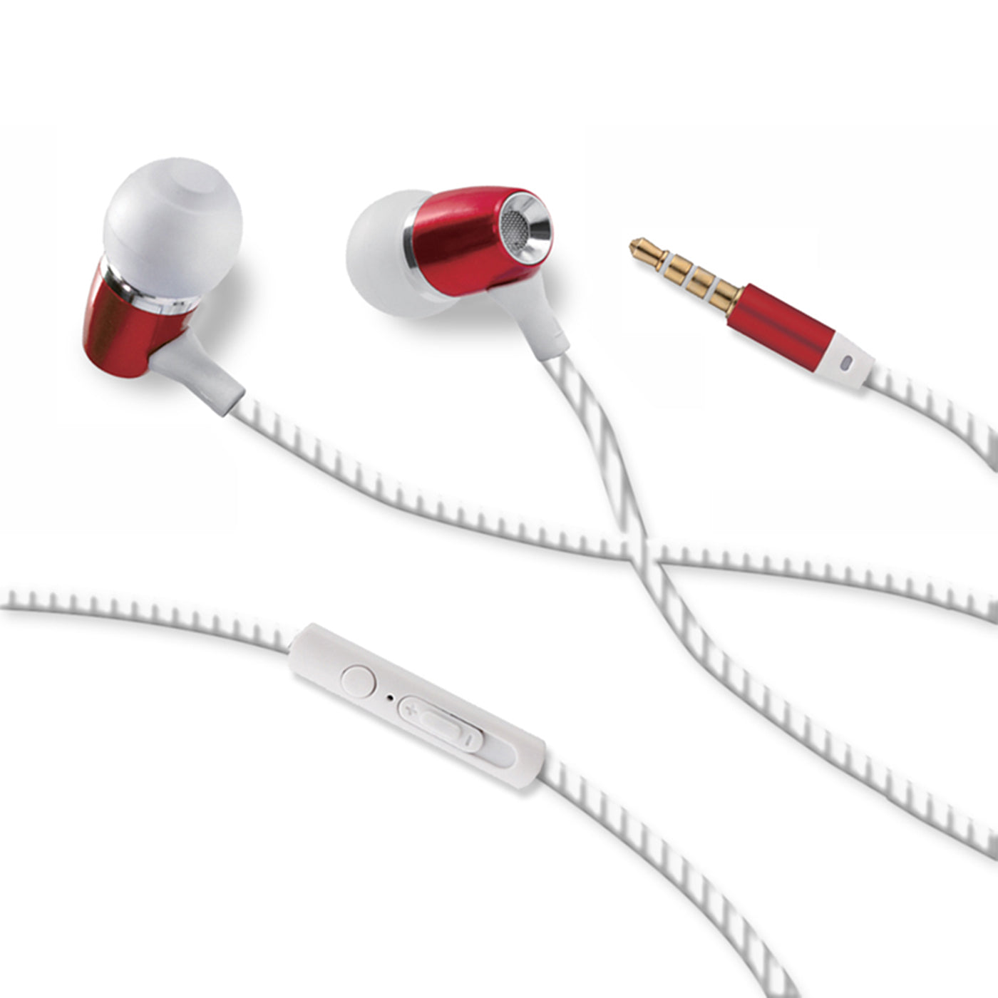 Headphones Headsets Earbuds Wired In-Ear Bass H350 With Microphone Stereo Red Color