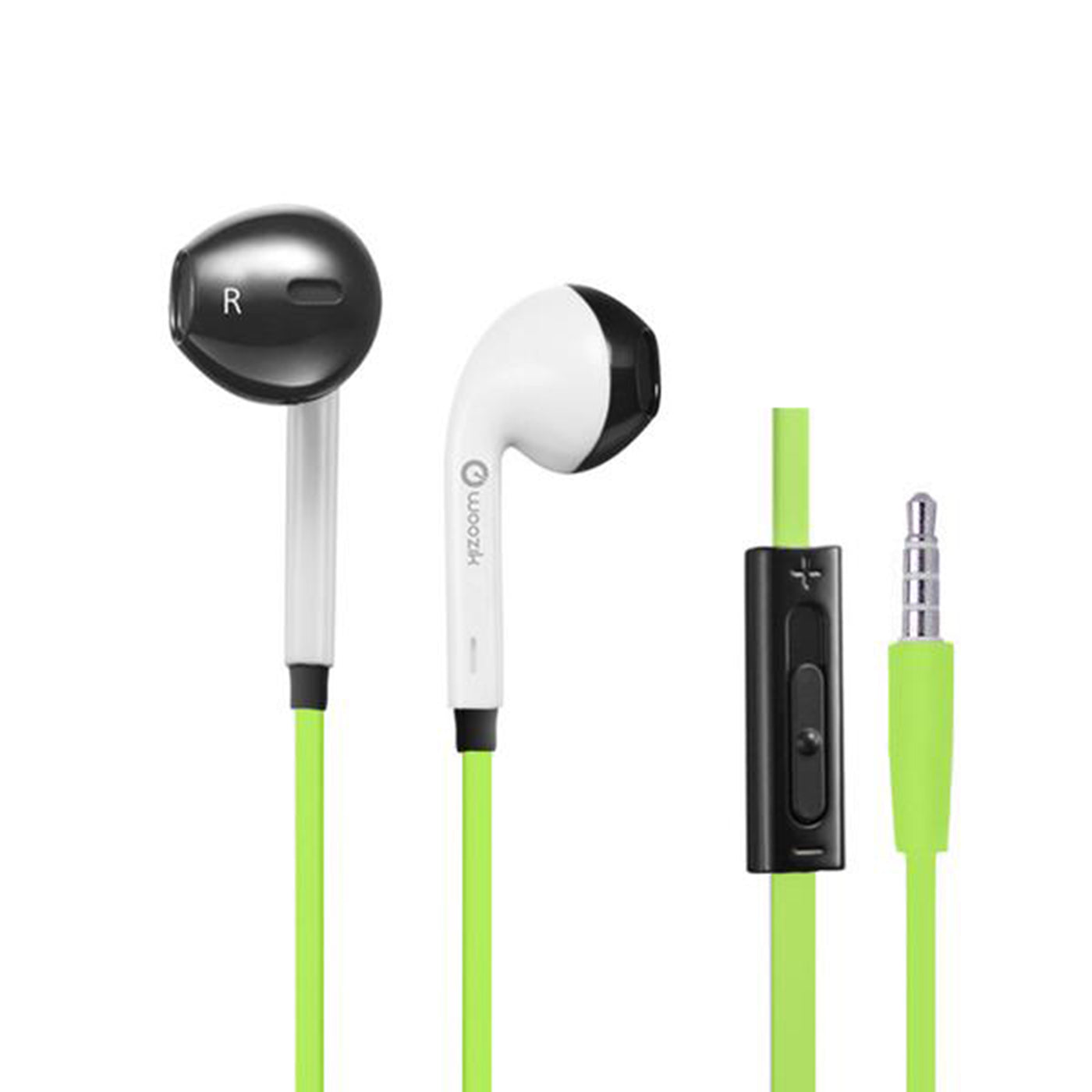 TUXEDO STEREO EARPHONES WITH REMOTE & MIC In Green