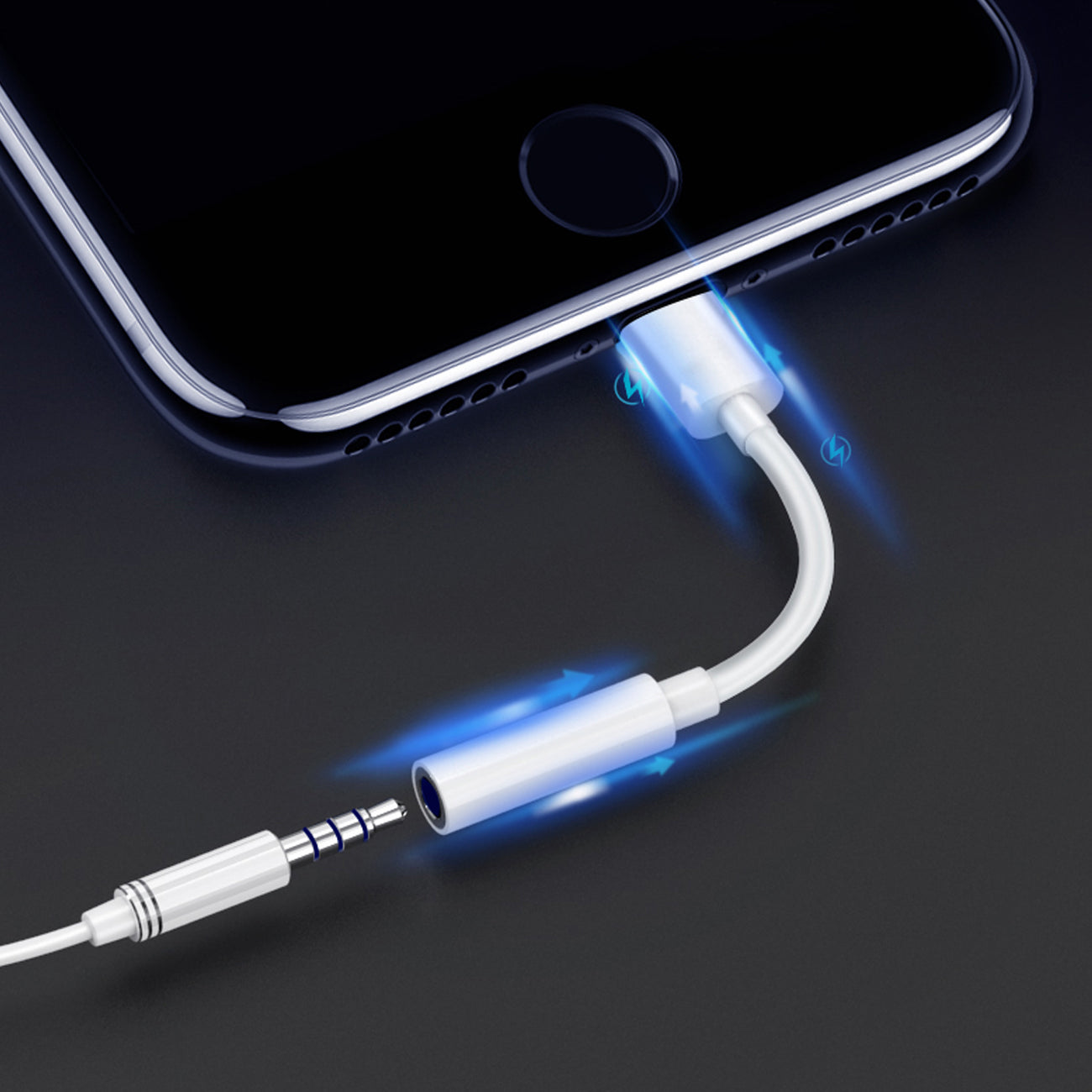 Cable Headphone Jack Adapter 8 Pin for iOS Dongle Aux Audio 3.5mm Jack