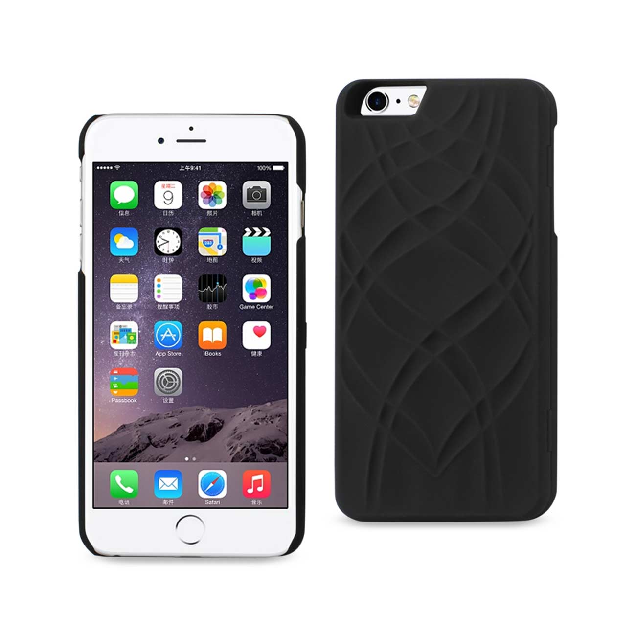 Wallet Case Hidden Mirror Kickstand Function iPhone 6 Plus/ 6S Plus Black Color