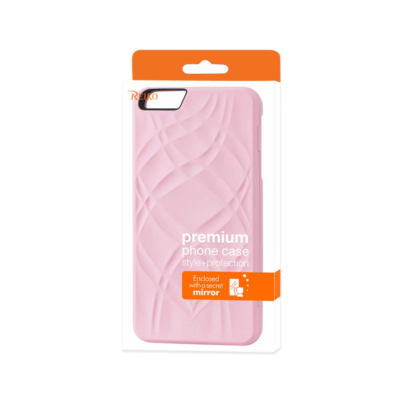 Wallet Case Hidden Mirror With Kickstand Function iPhone 6 Plus/ 6S Plus Pink Color