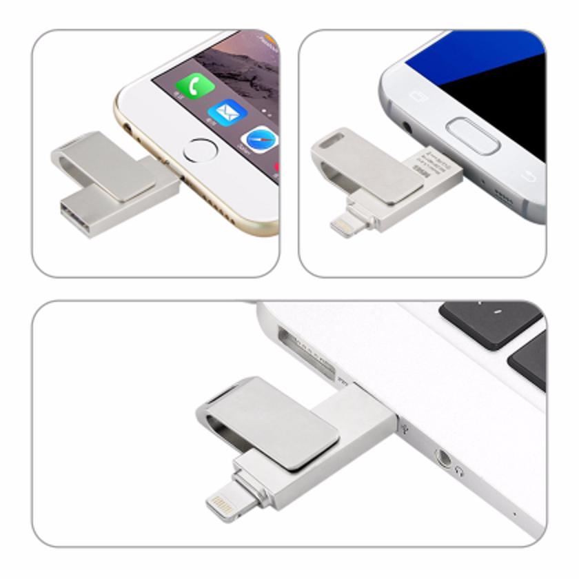 16GB Cellular USB Flash Drive In Silver