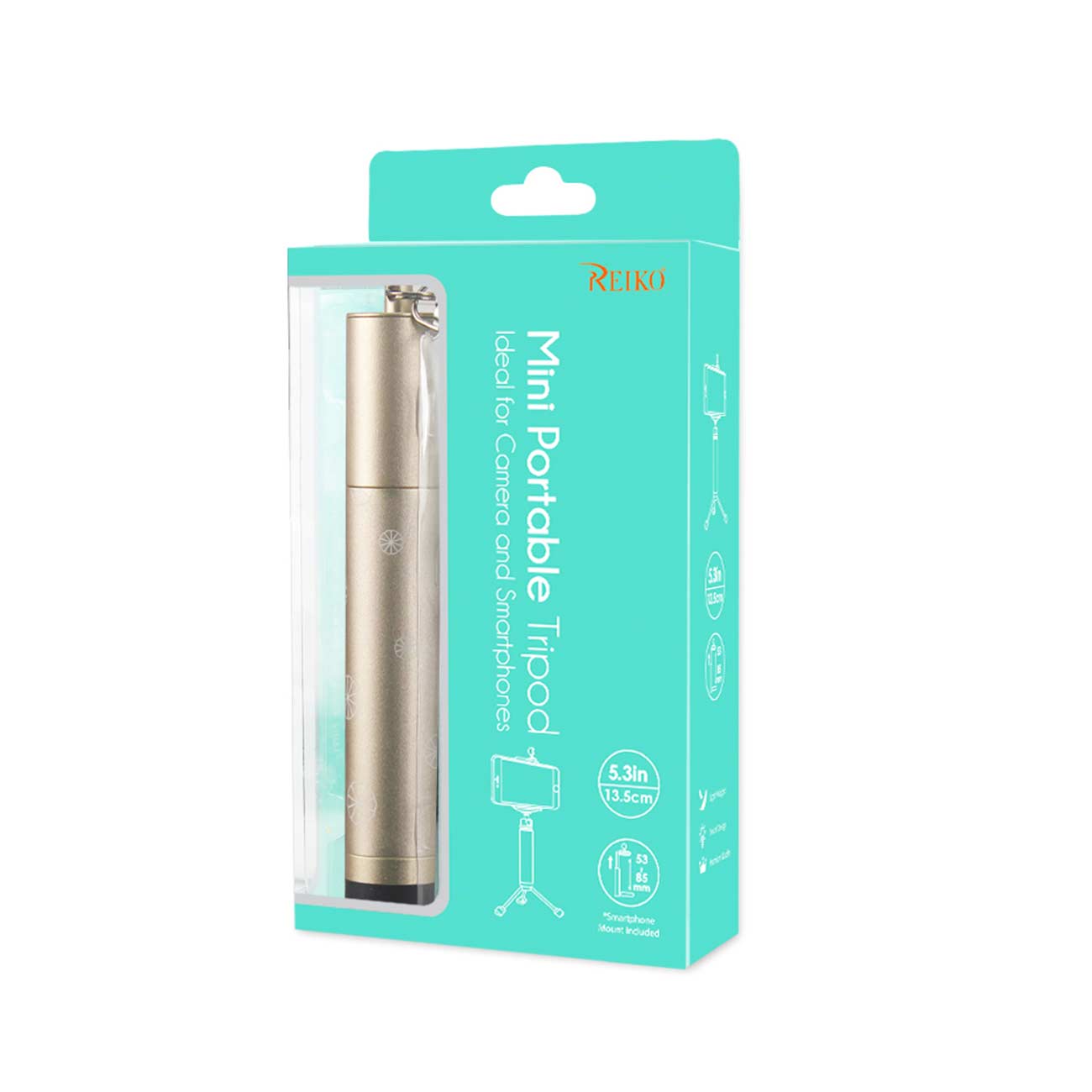 Selfie Monopod Stick Universal Tripod Mini Phone Holder In Gold