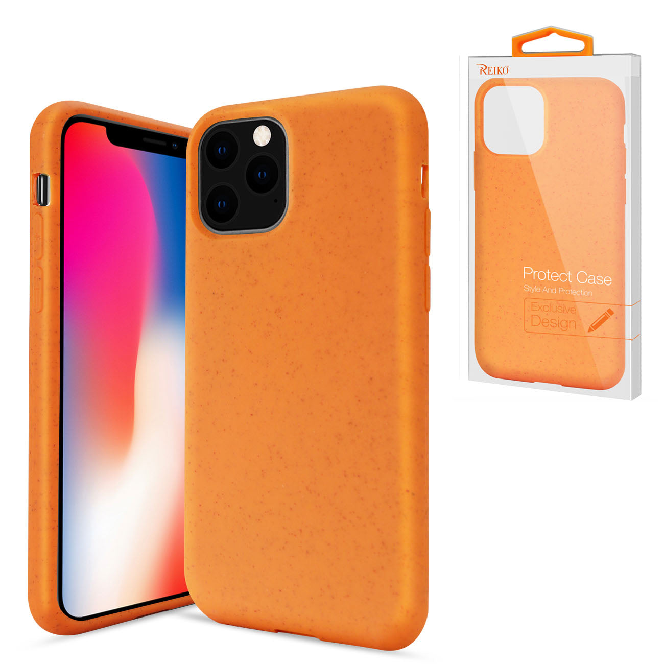 APPLE IPHONE 11 PRO MAX Wheat Bran Material Silicone Phone Case In Orange