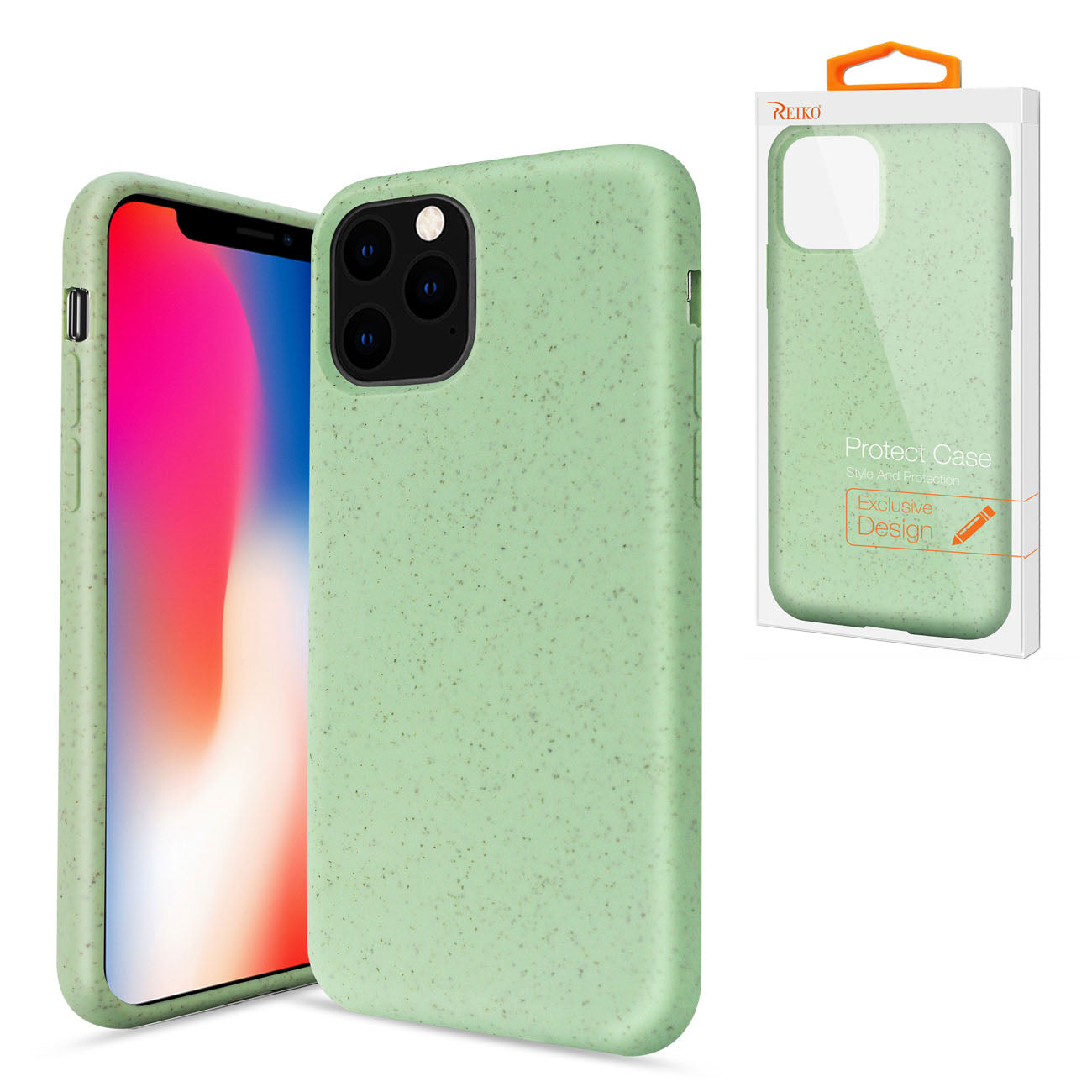 APPLE IPHONE 11 PRO Wheat Bran Material Silicone Phone Case In Green