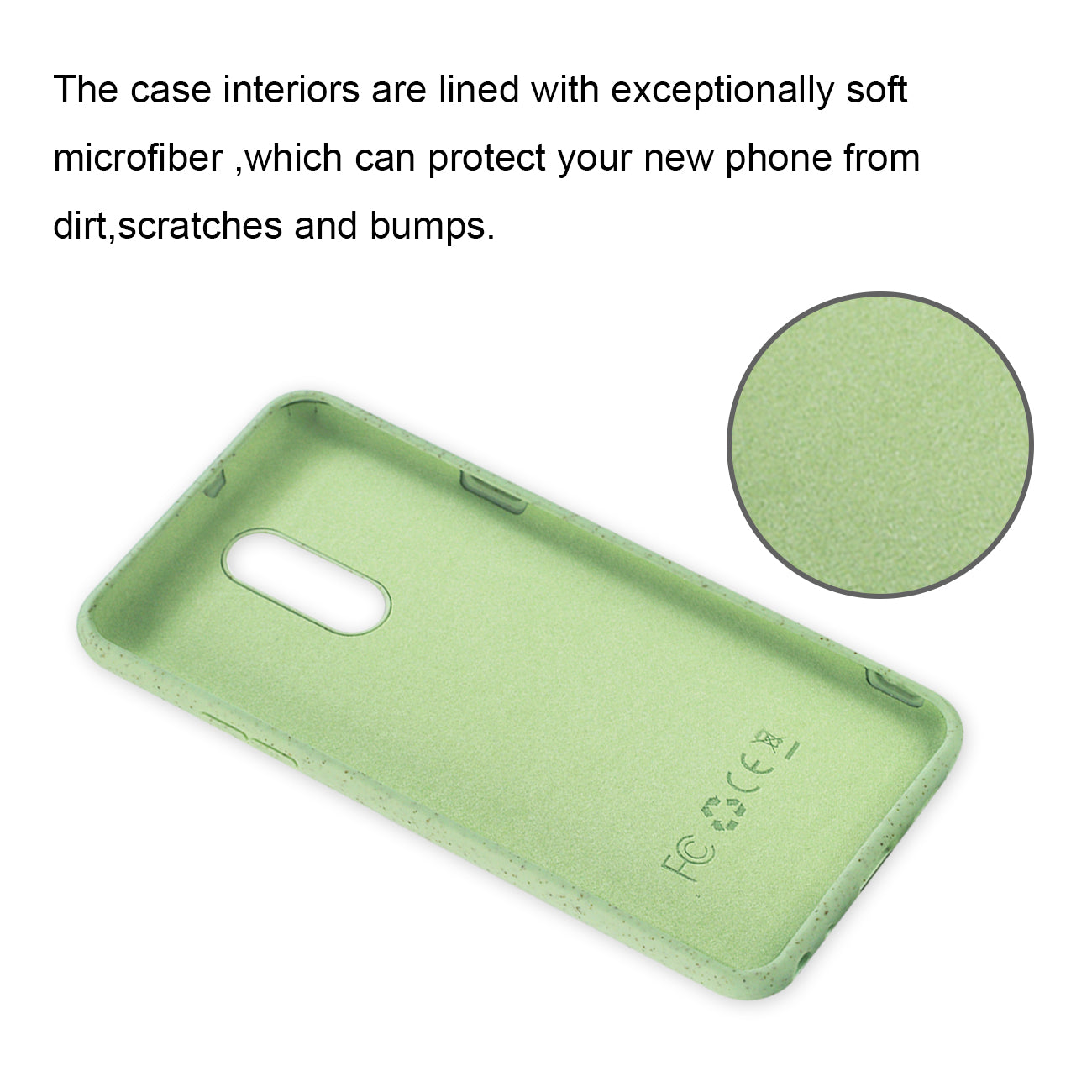 Phone Case Silicone Wheat Bran Material LG Stylo 5 Green Color