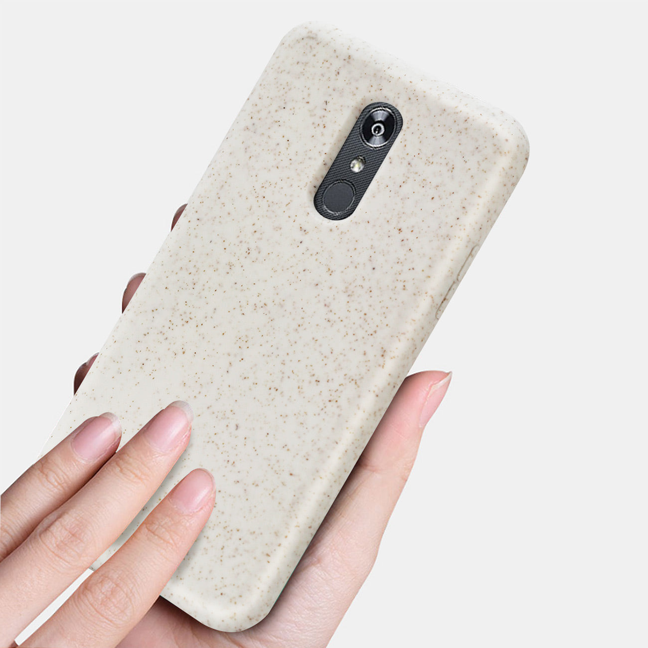 Phone Case Silicone Wheat Bran Material LG Stylo 5 White Color