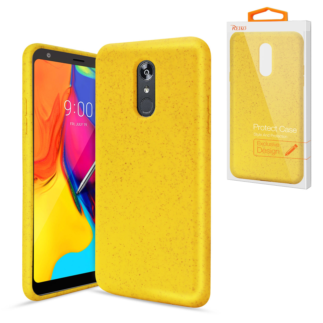 Phone Case Silicone Wheat Bran Material LG Stylo 5 Yellow Color
