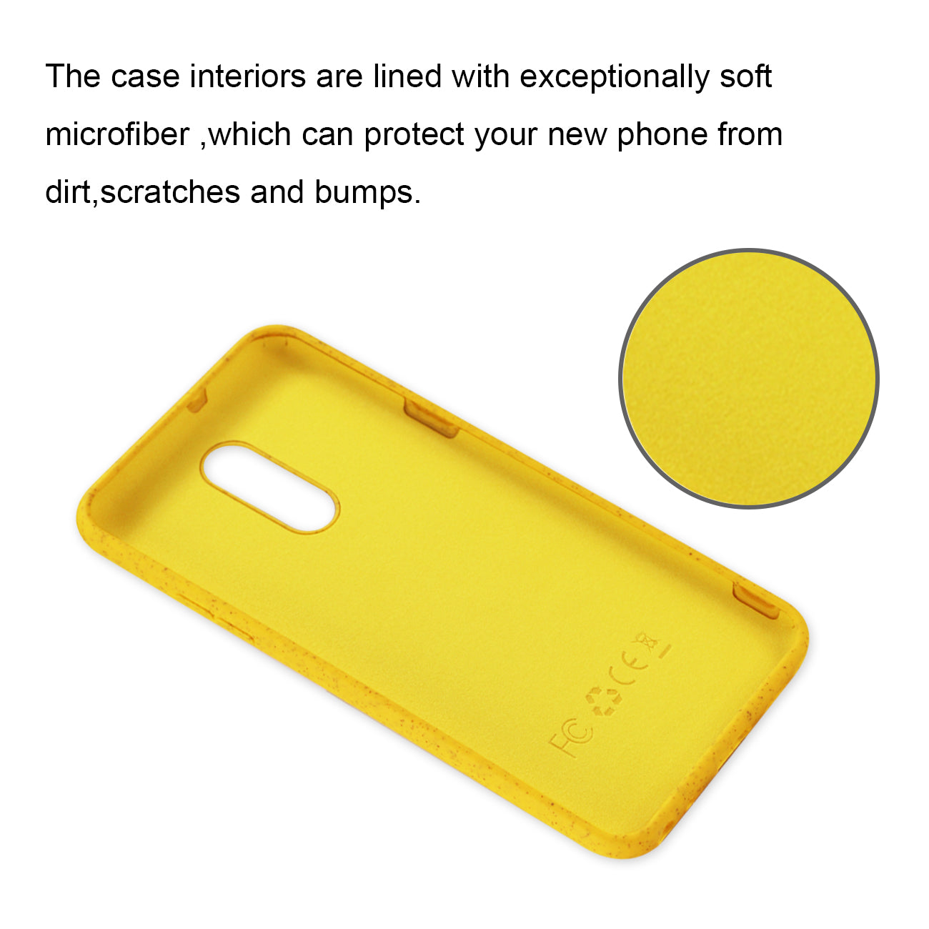 Phone Case Silicone Wheat Bran Material LG Stylo 5 Yellow Color