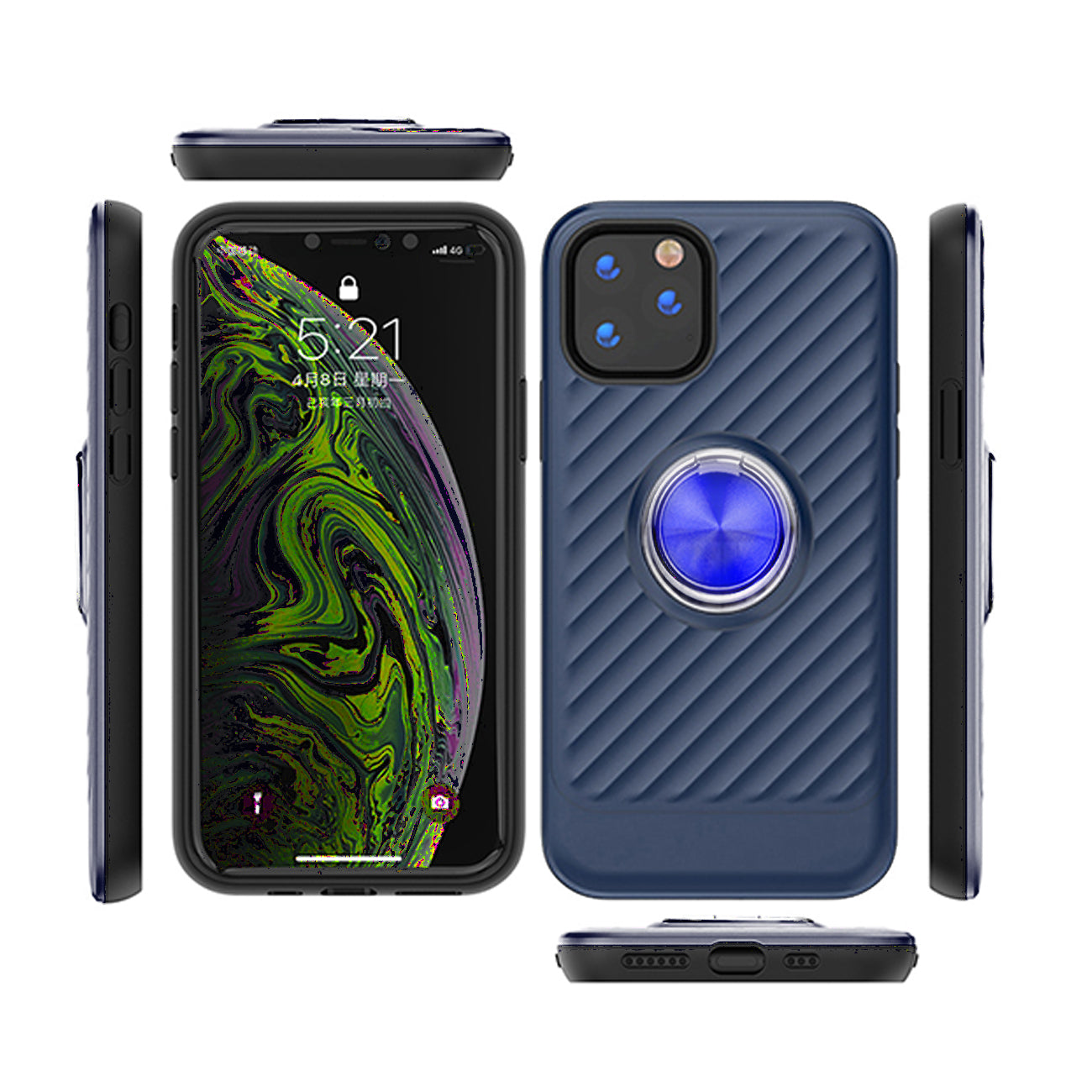 APPLE IPHONE 11 PRO Case with Ring Holder In Blue