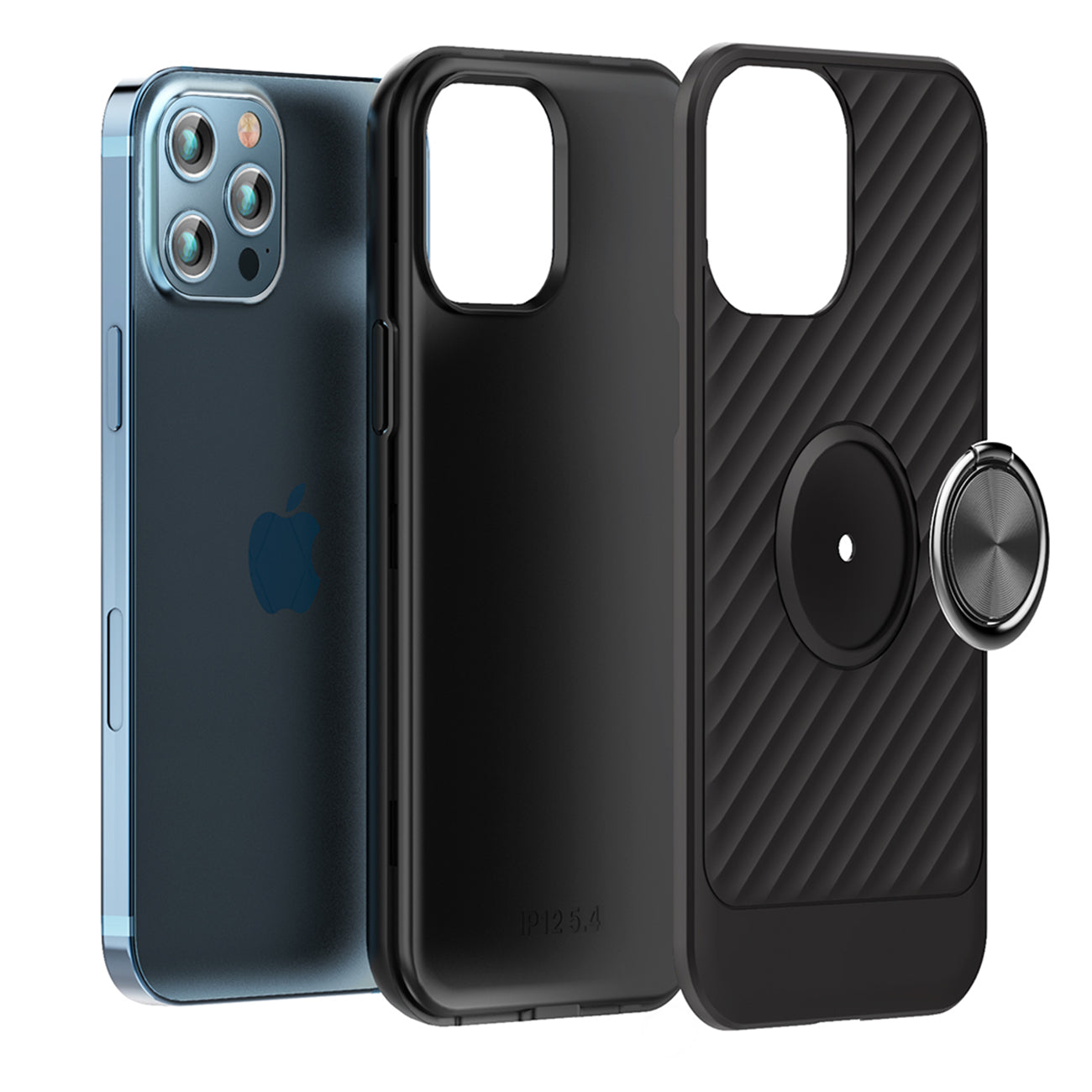 Phone Case with Ring Holder APPLE IPHONE 12/IPHONE 12 PRO In Black