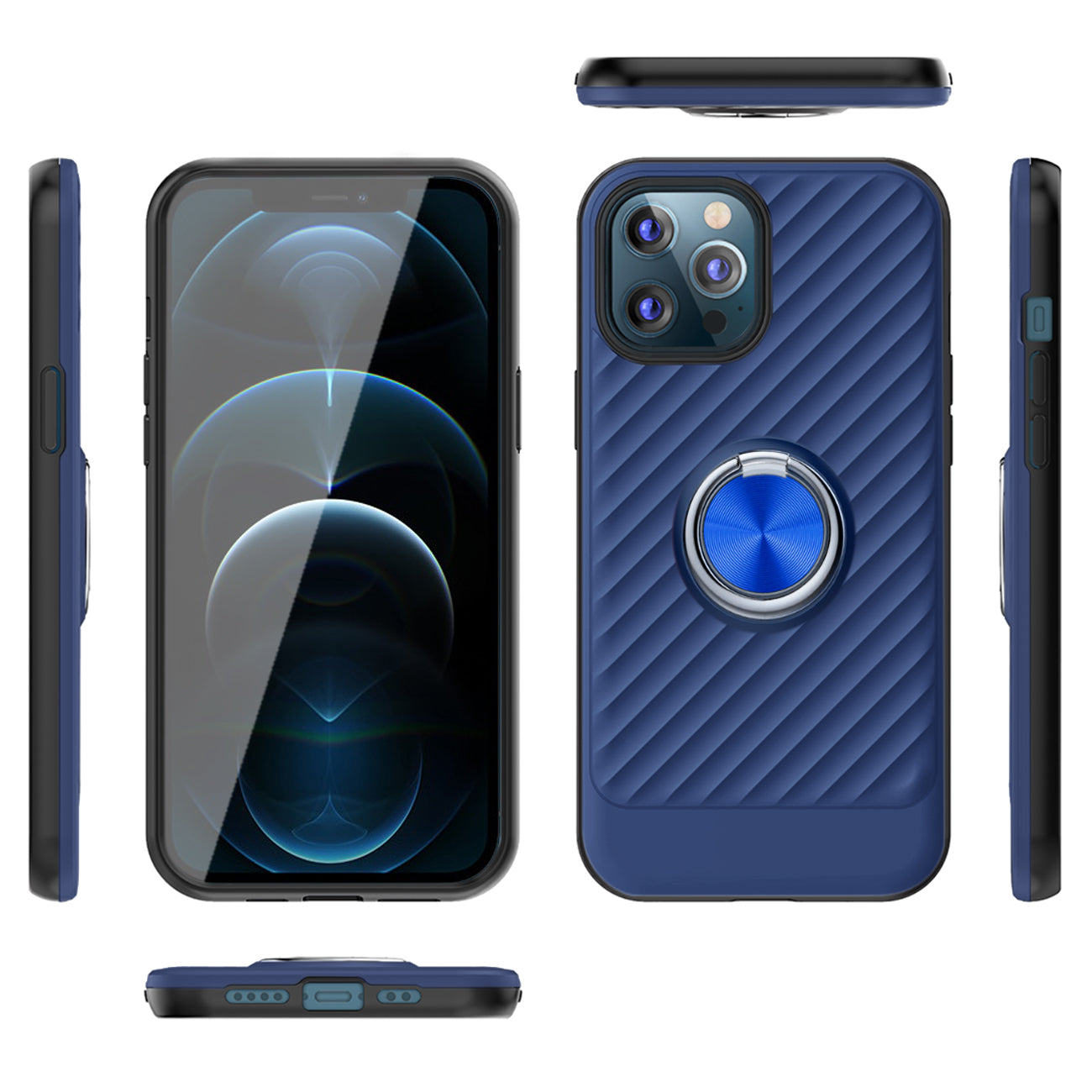Phone Case with Ring Holder APPLE IPHONE 12/IPHONE 12 PRO In Blue