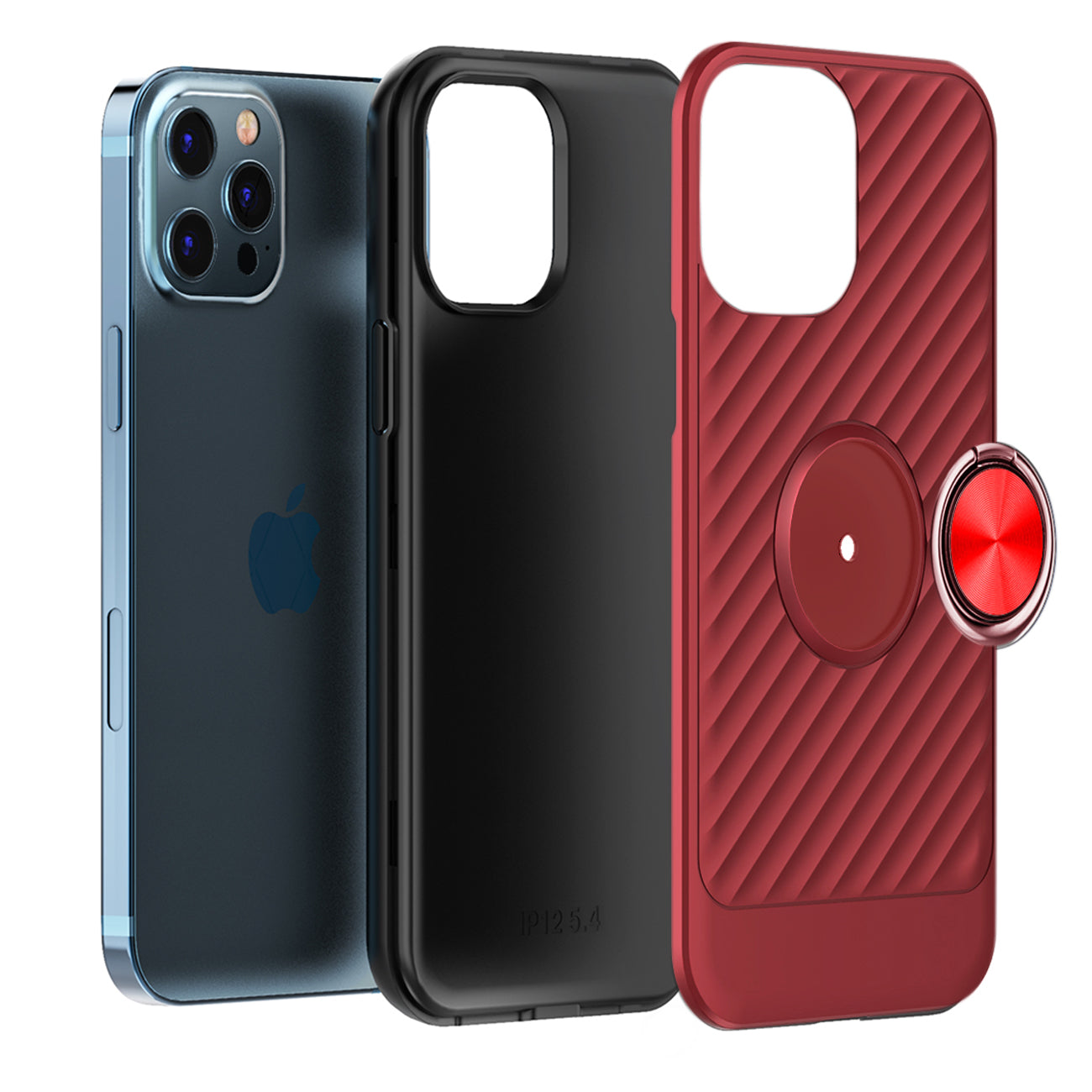 Phone Case with Ring Holder APPLE IPHONE 12/IPHONE 12 PRO In Red