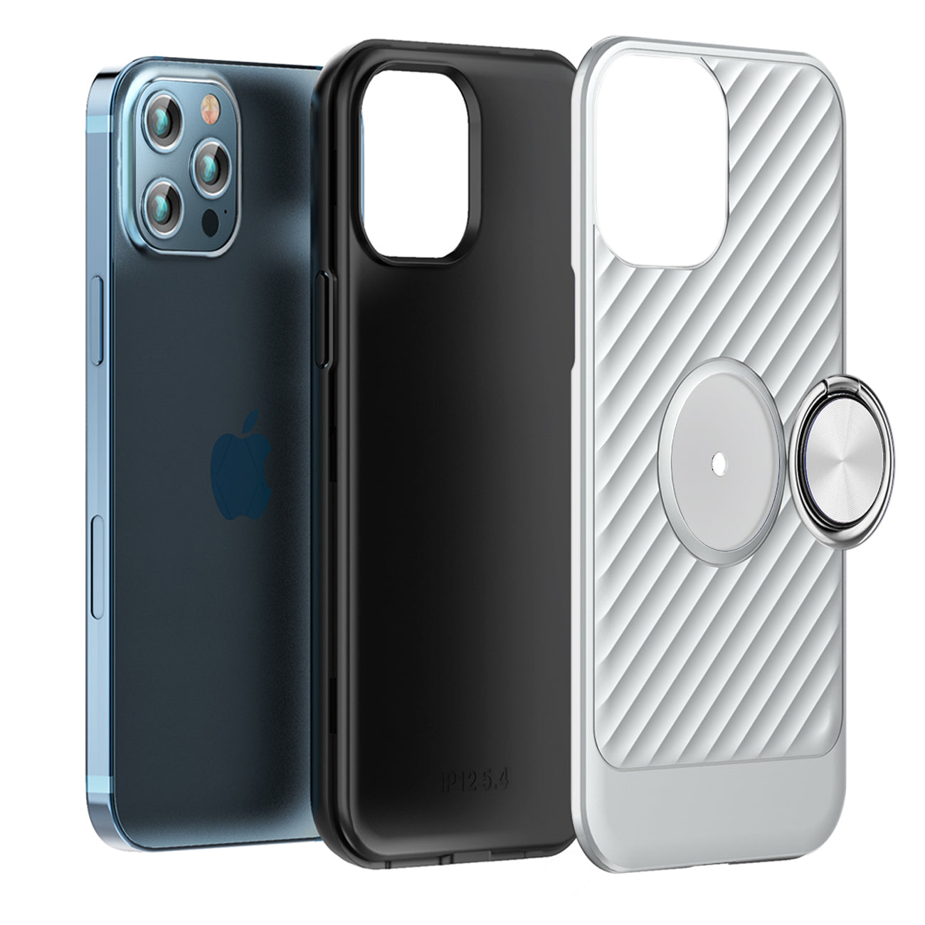 Phone Case with Ring Holder APPLE IPHONE 12/IPHONE 12 PRO In Silver