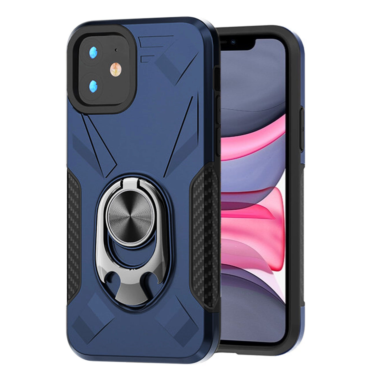 Case With Ring Holder Apple iPhone 11 Pro Max Blue Color