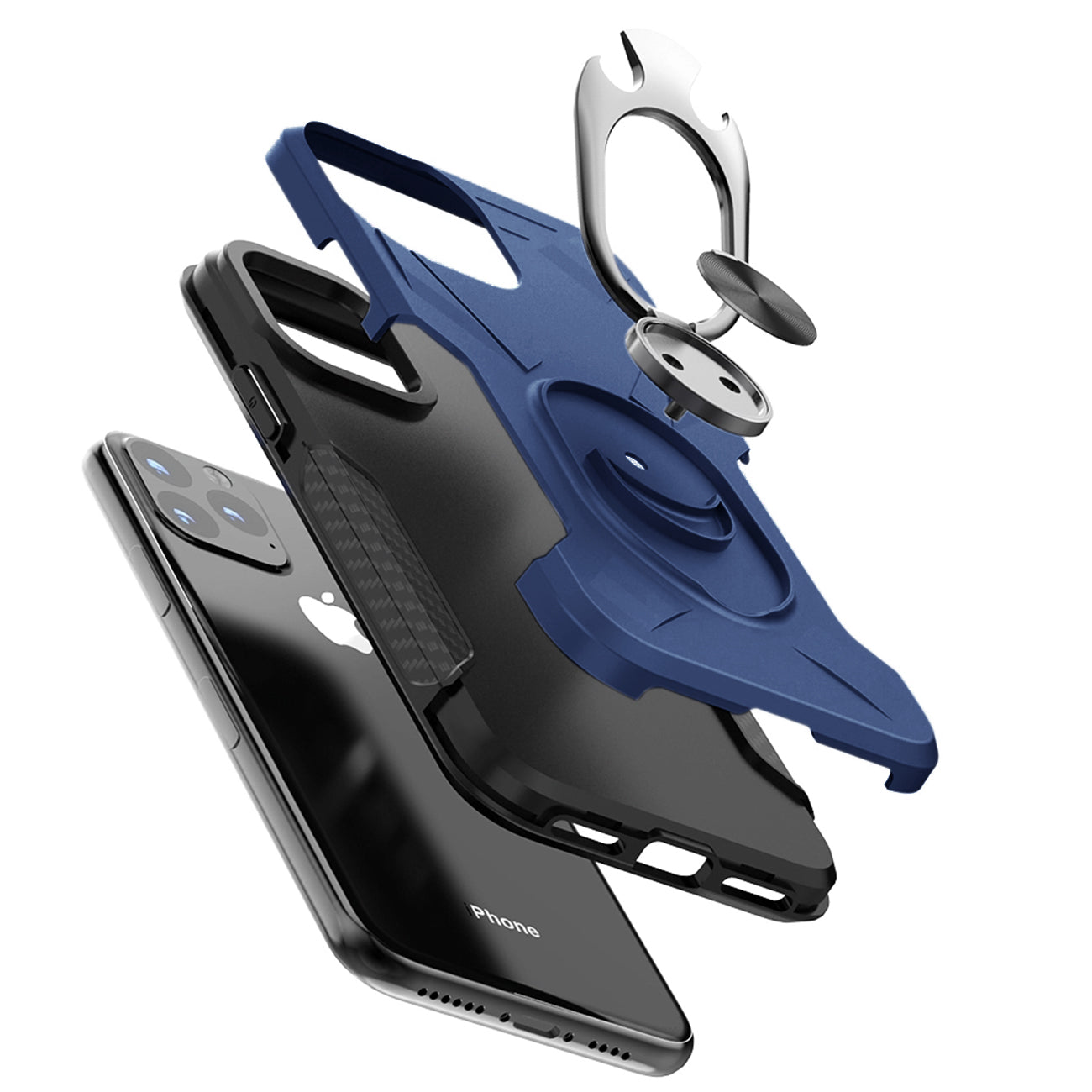 Case With Ring Holder Apple iPhone 11 Pro Max Blue Color