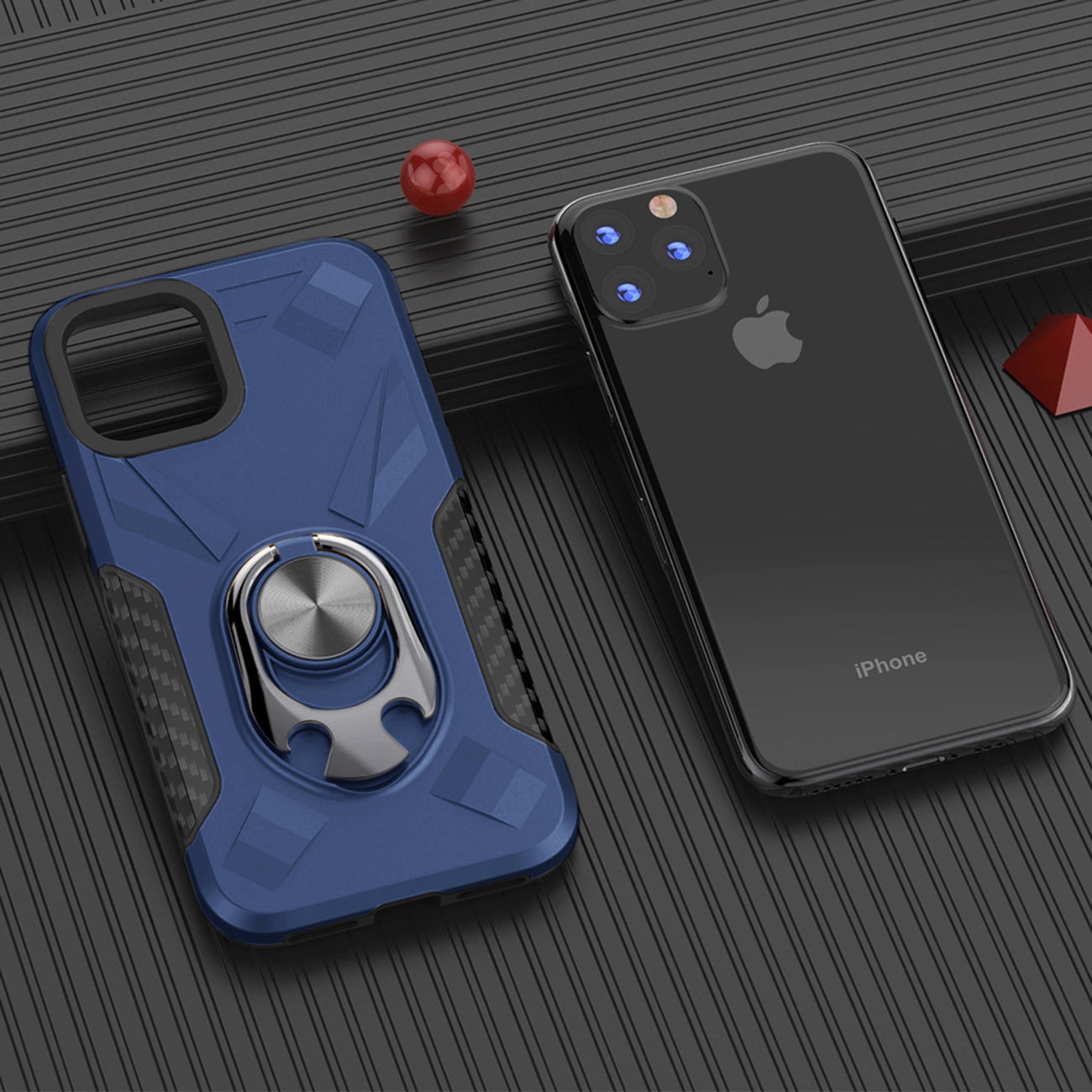 Case With Ring Holder Apple iPhone 11 Pro Max Blue Color