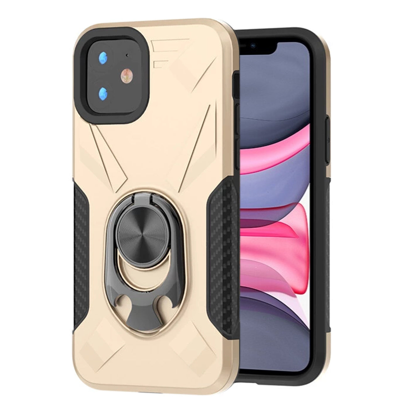 APPLE IPHONE 11 PRO MAX Case with Ring Holder In Gold