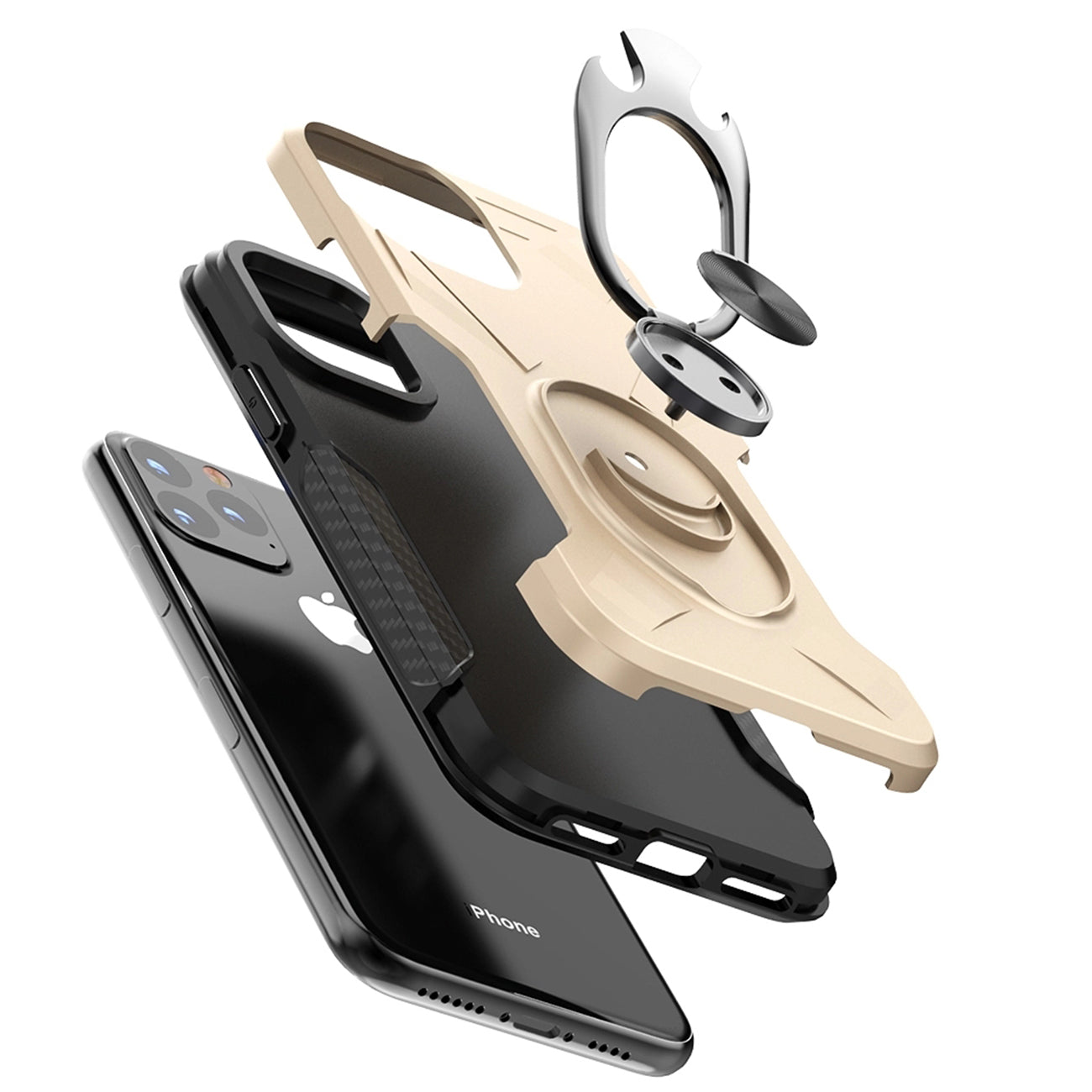 APPLE IPHONE 11 PRO MAX Case with Ring Holder In Gold