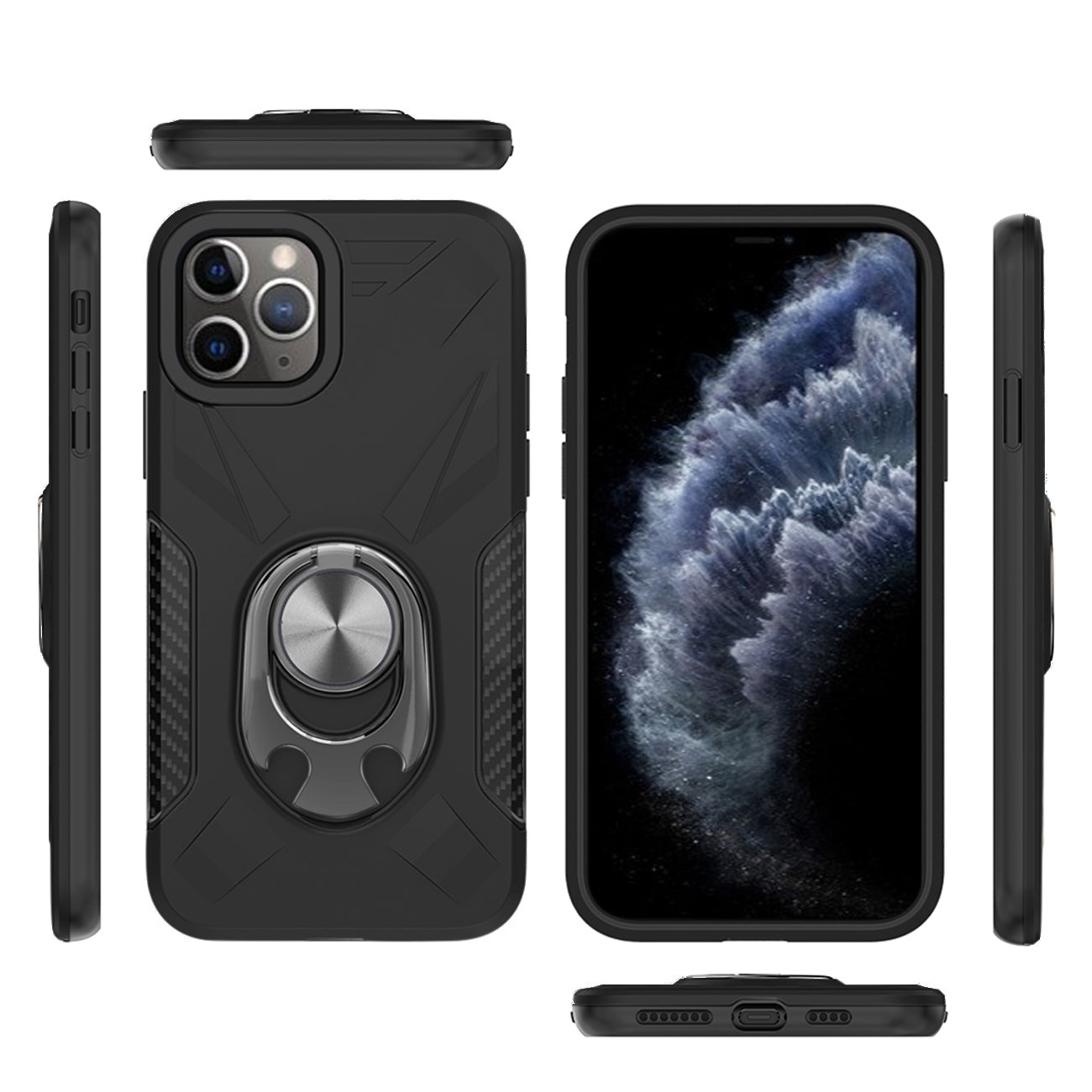 APPLE IPHONE 11 PRO Case with Ring Holder In Black