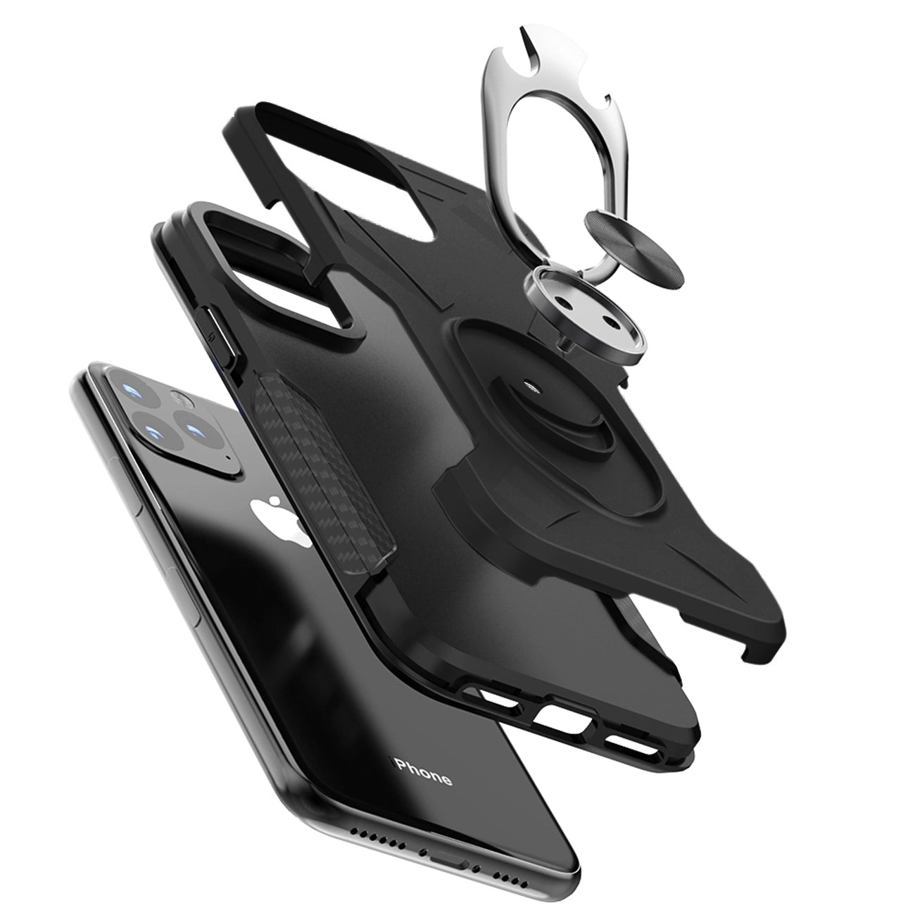 APPLE IPHONE 11 PRO Case with Ring Holder In Black