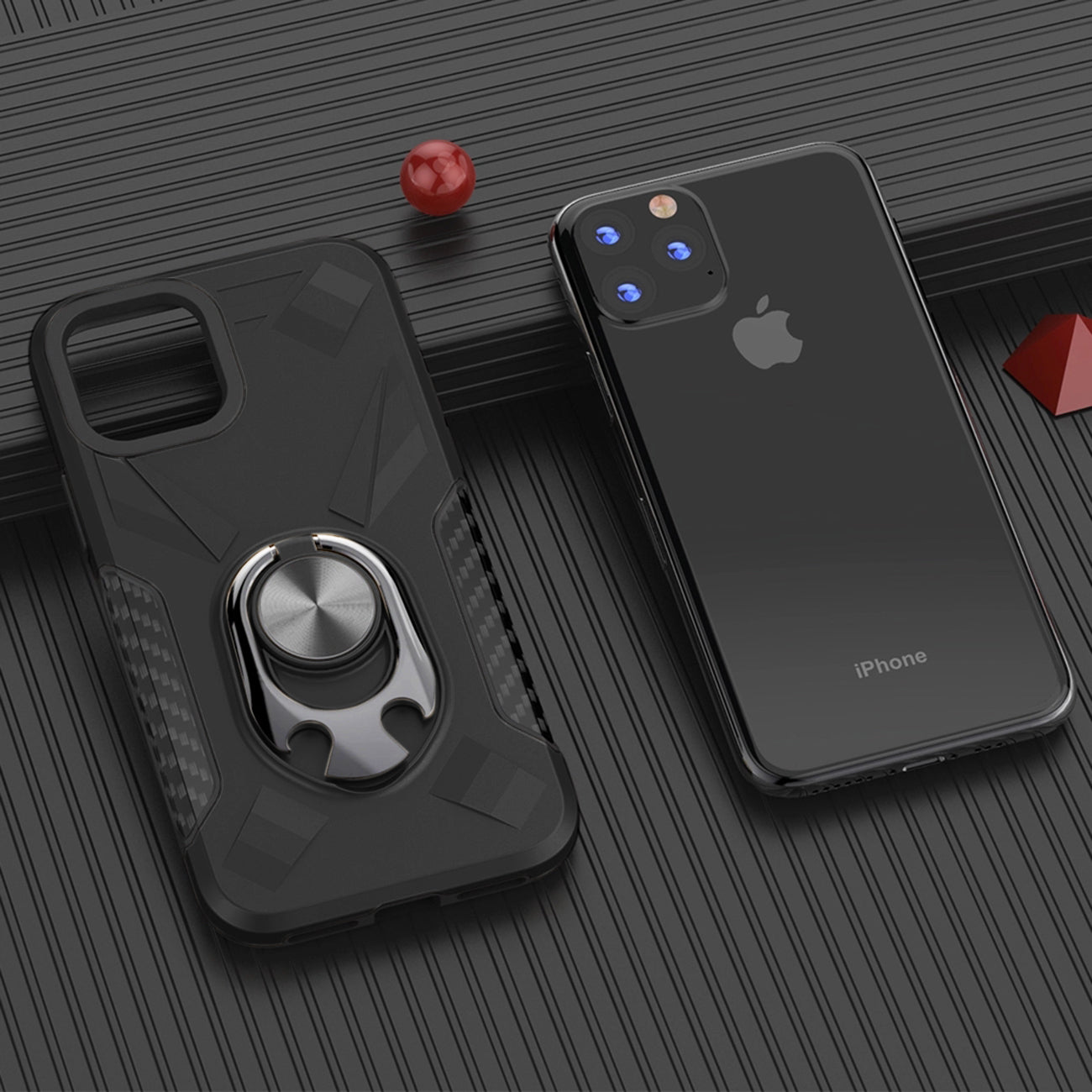APPLE IPHONE 11 PRO Case with Ring Holder In Black