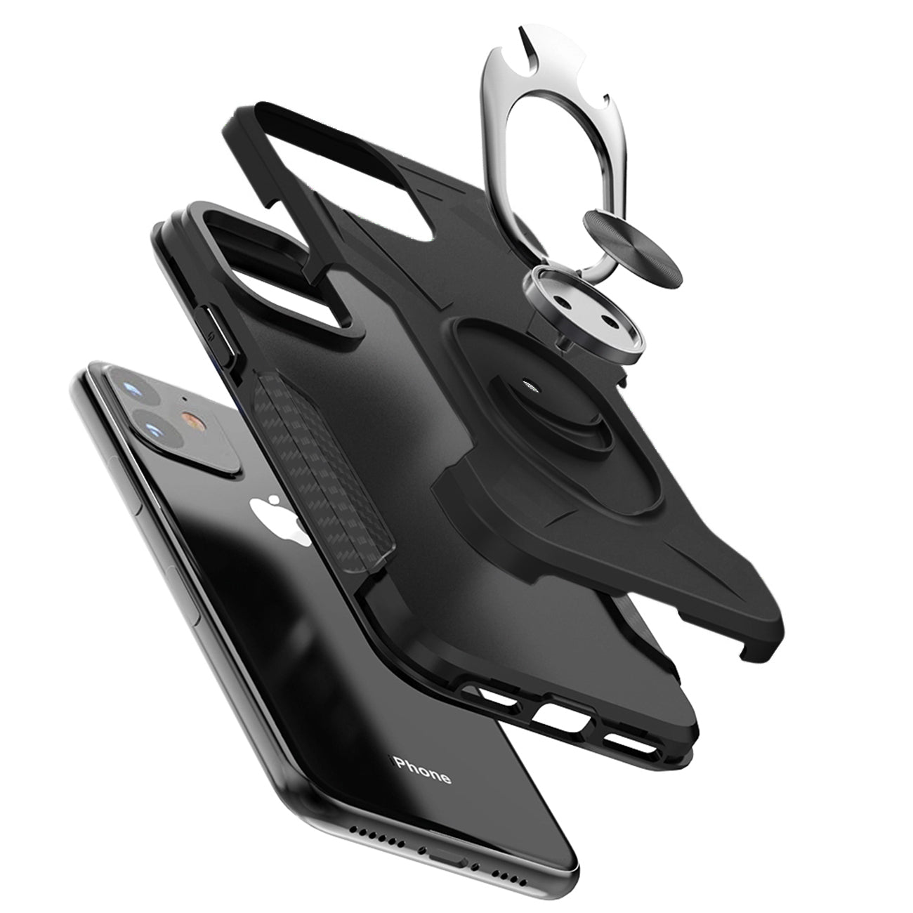 Case With Ring Holder Apple iPhone 11 Black Color