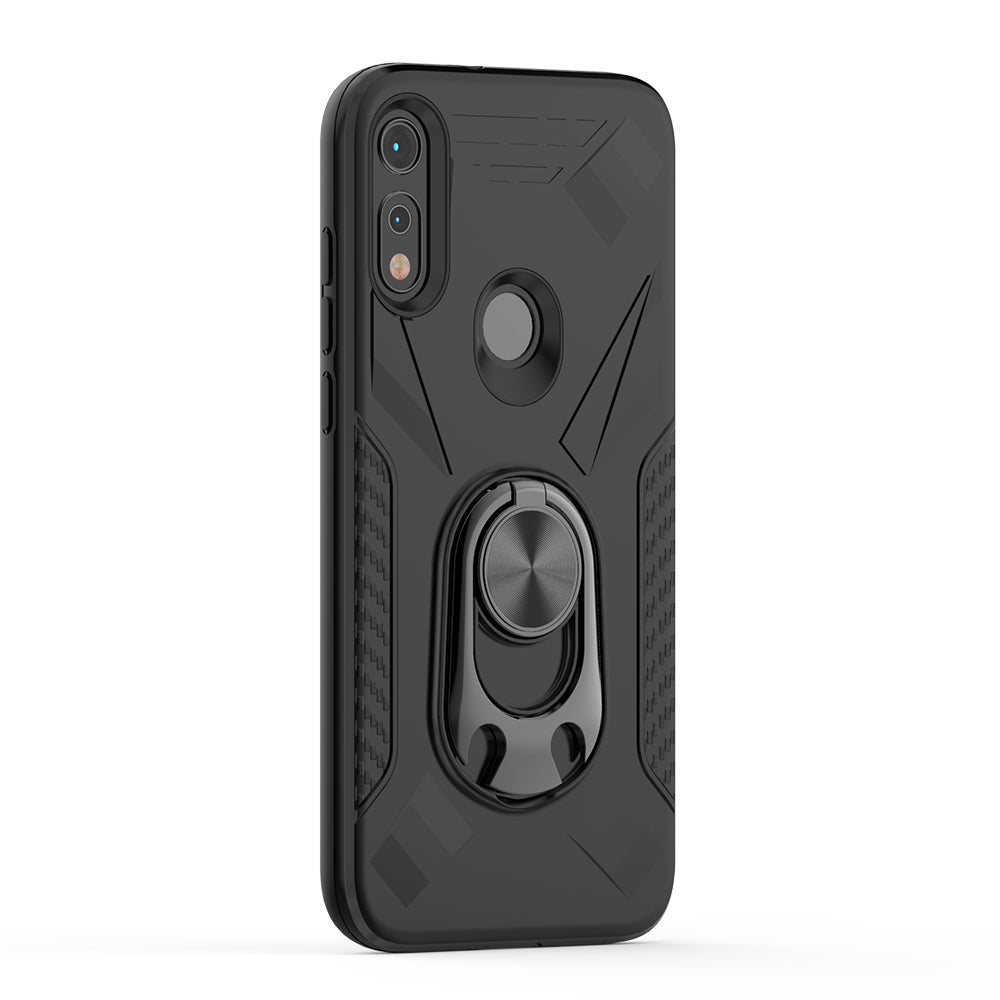 Case With Ring Holder Motorola E7 Black Color