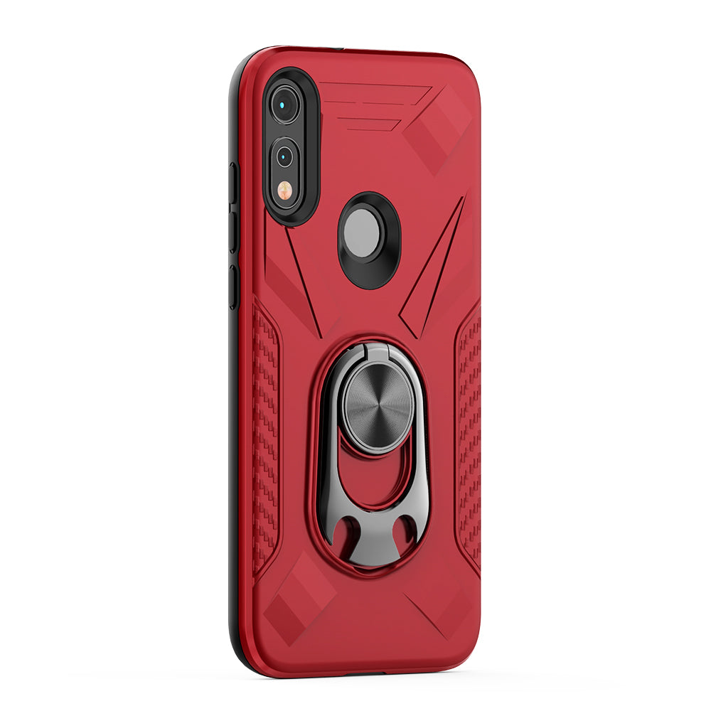 Case With Ring Holder Motorola E7 Red Color