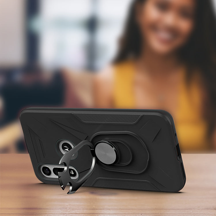 Case With Ring Holder Motorola Moto G Fast Black Color