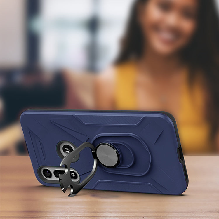 Case With Ring Holder Motorola Moto G Fast Blue Color