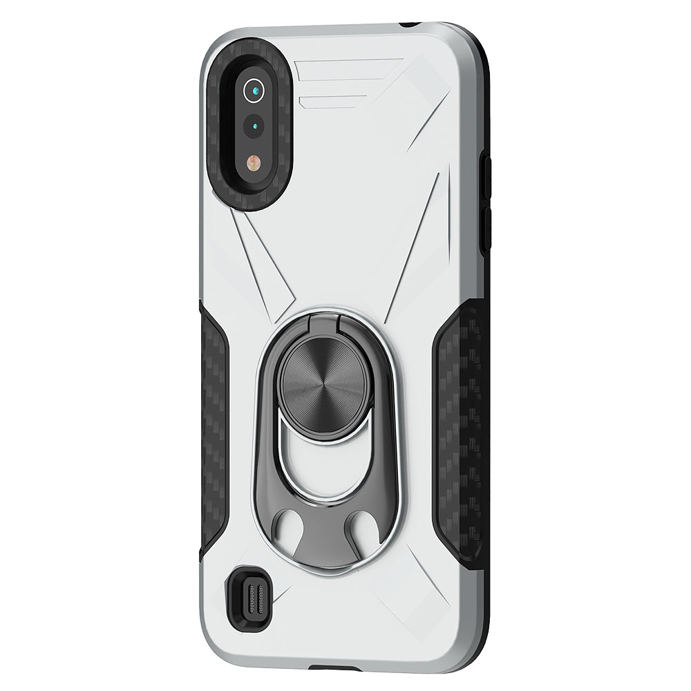 Phone Case with Ring Holder SAMSUNG GALAXY A01 In Silver