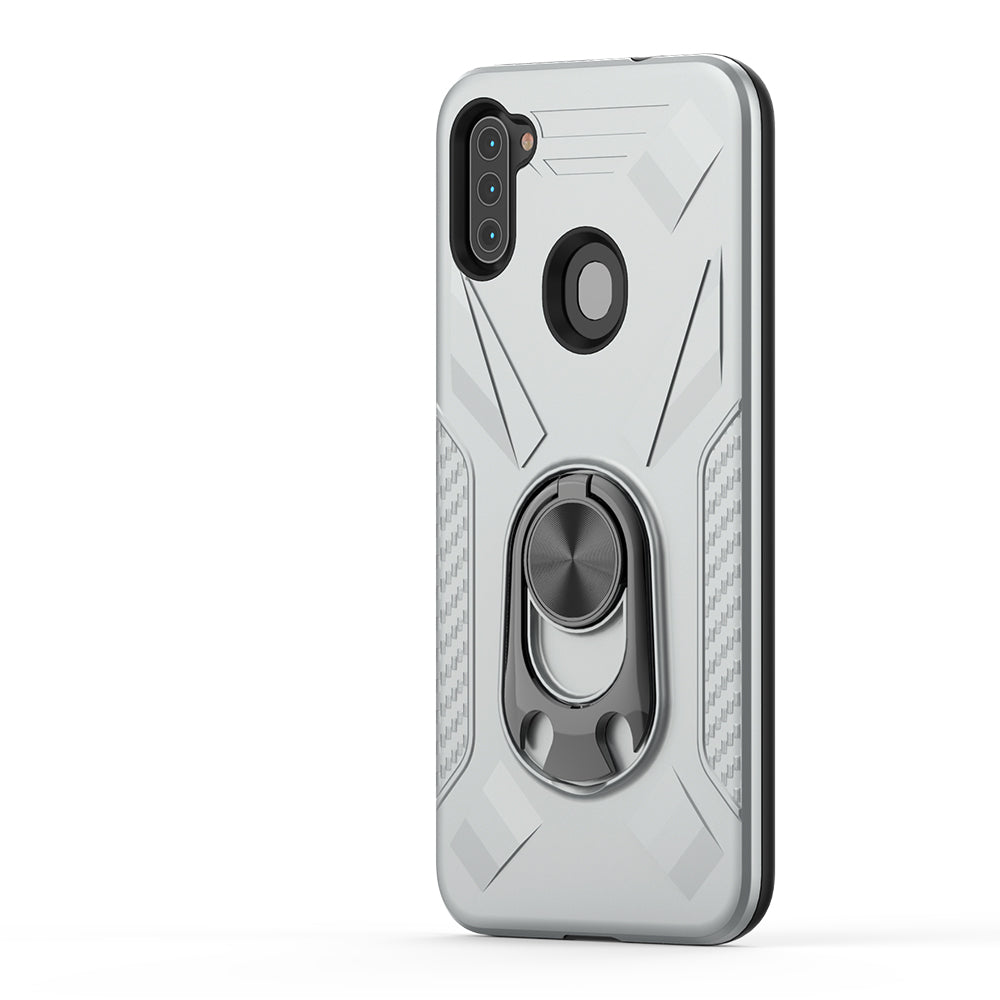 Phone Case with Ring Holder SAMSUNG GALAXY A11 In Silver