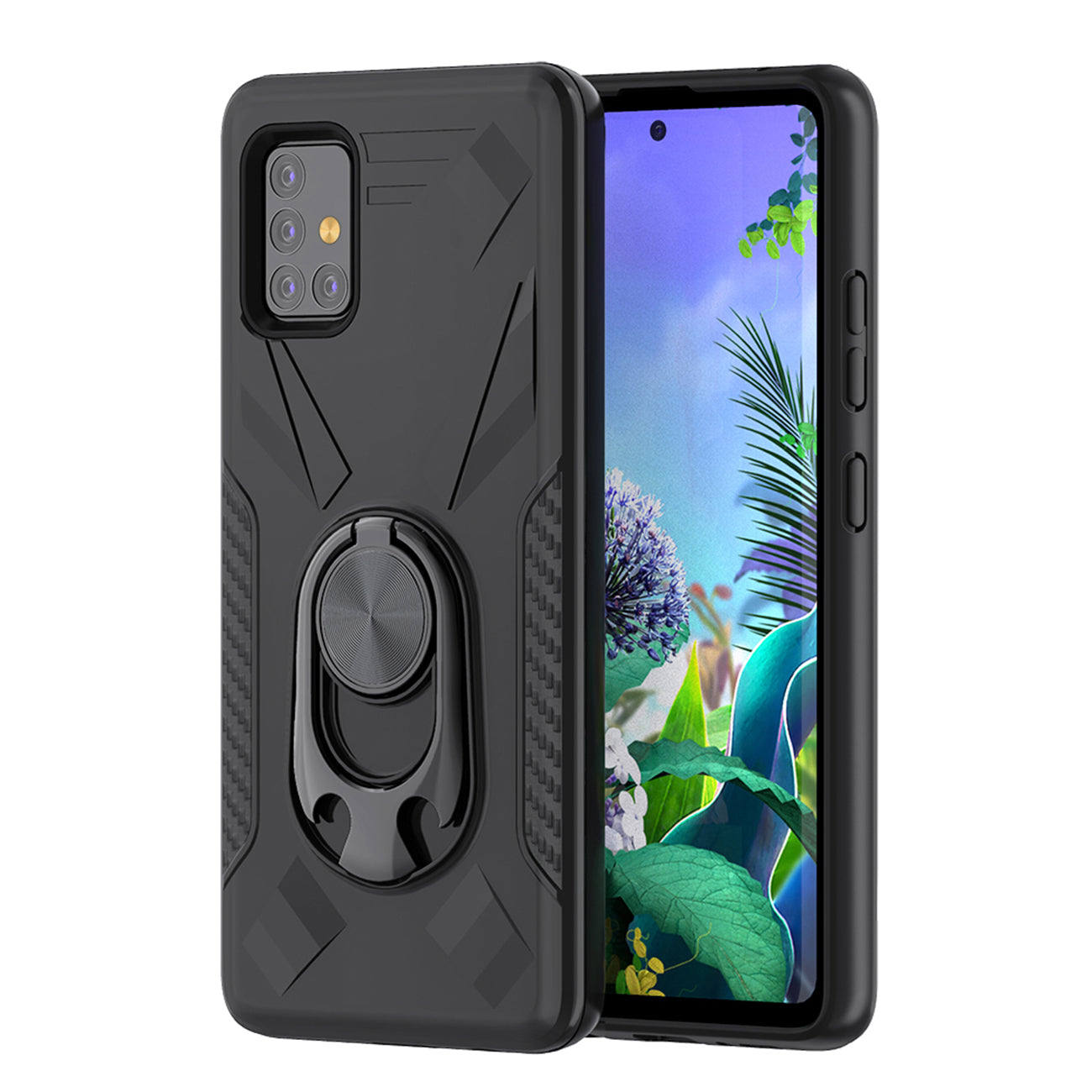 Phone Case with Ring Holder SAMSUNG GALAXY A51 5G In Black