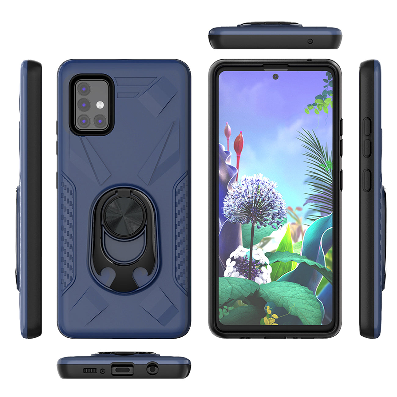 Phone Case with Ring Holder SAMSUNG GALAXY A51 5G In Blue