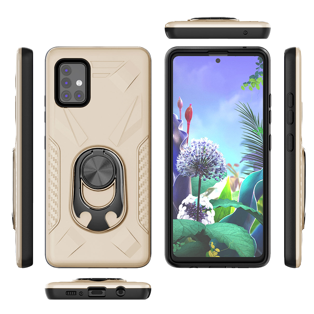 Phone Case with Ring Holder SAMSUNG GALAXY A51 5G In Gold