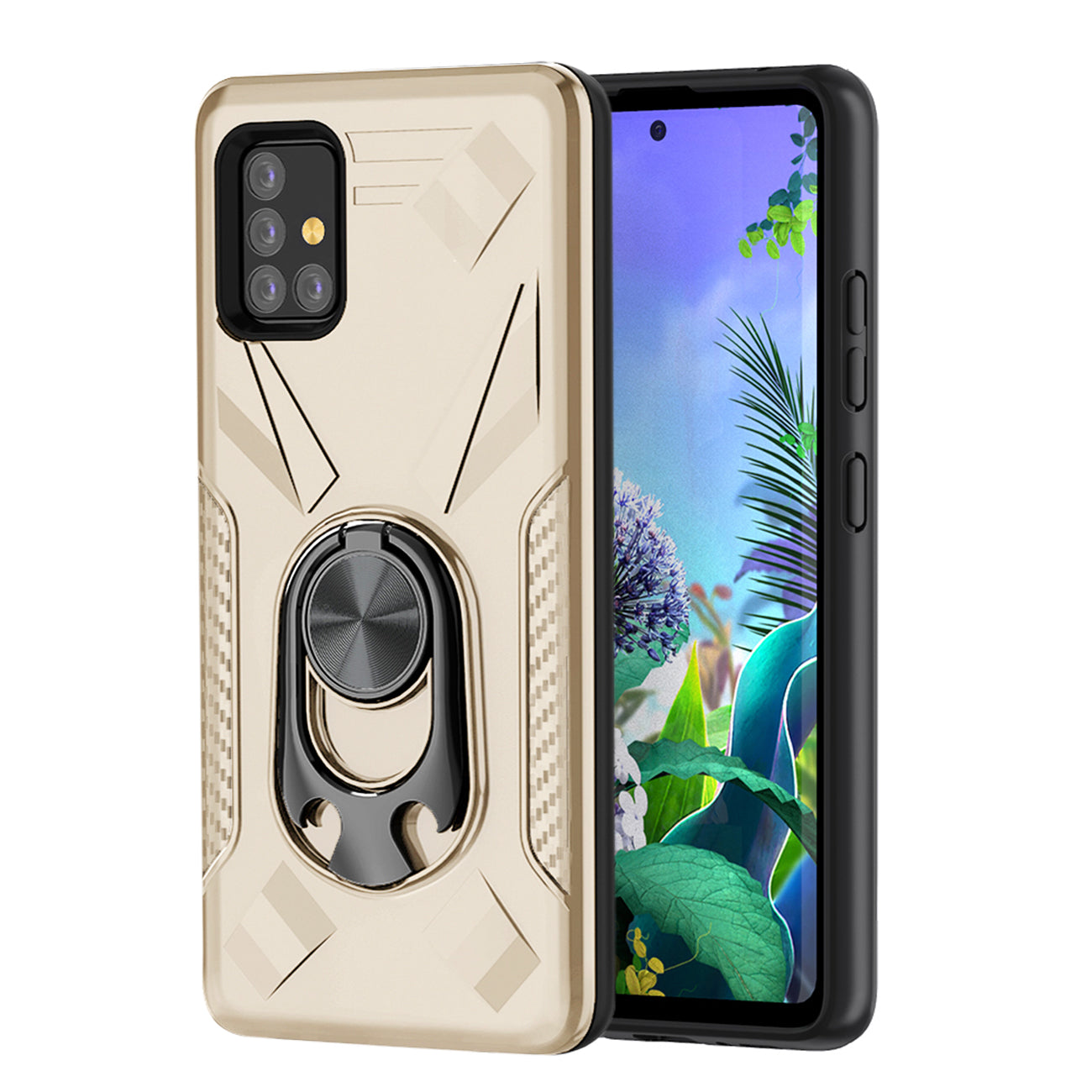Phone Case with Ring Holder SAMSUNG GALAXY A51 5G In Gold