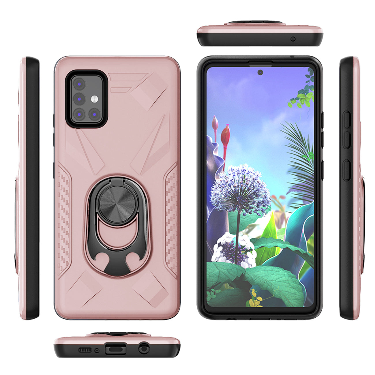 Phone Case with Ring Holder SAMSUNG GALAXY A51 5G In Rose Gold