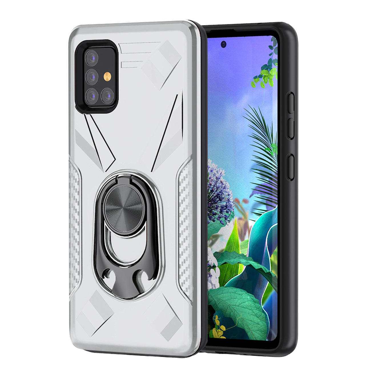 Phone Case with Ring Holder SAMSUNG GALAXY A51 5G In Silver